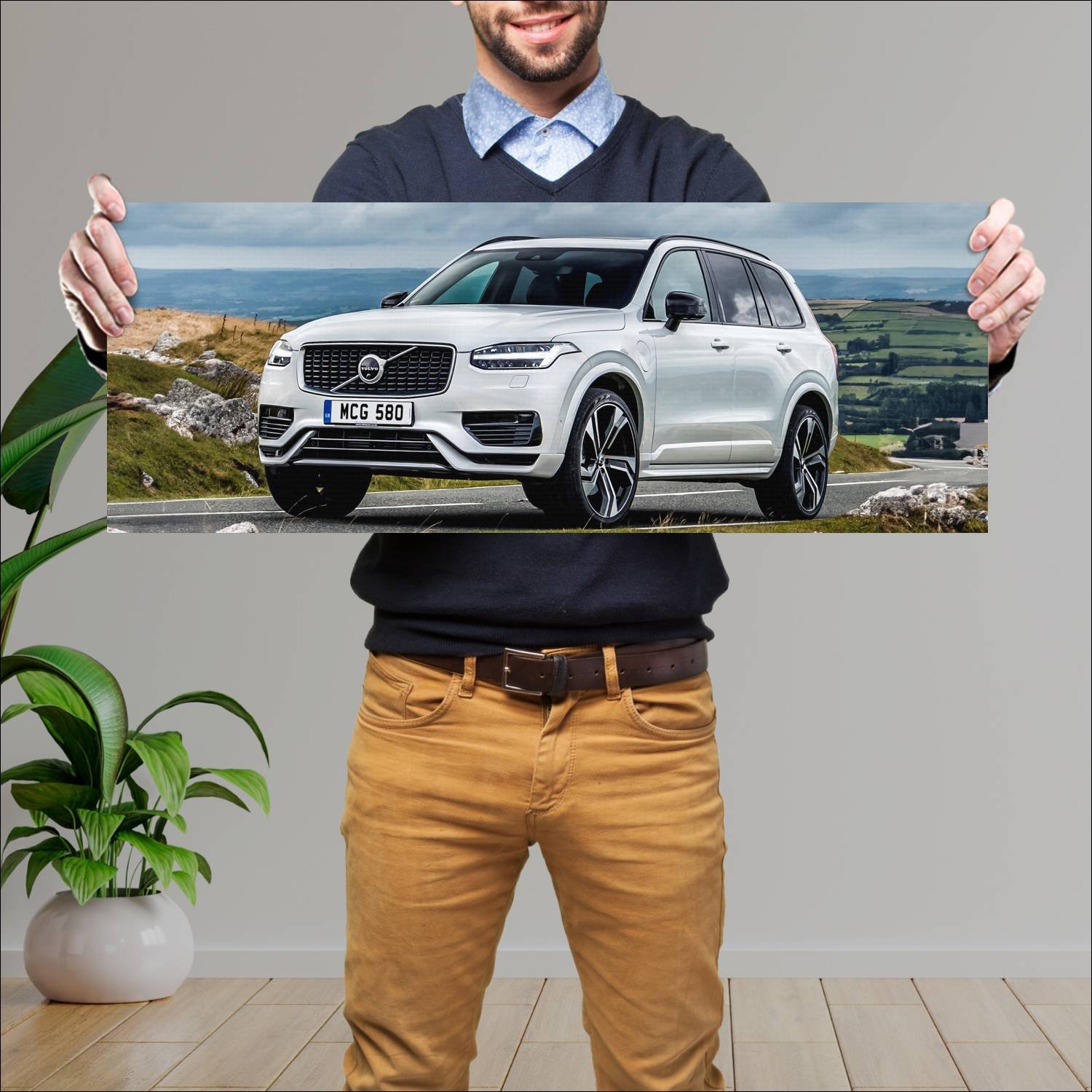 Cuadro grande 30x80cm 2019 volvo xc90 twin engine 603 Volvo