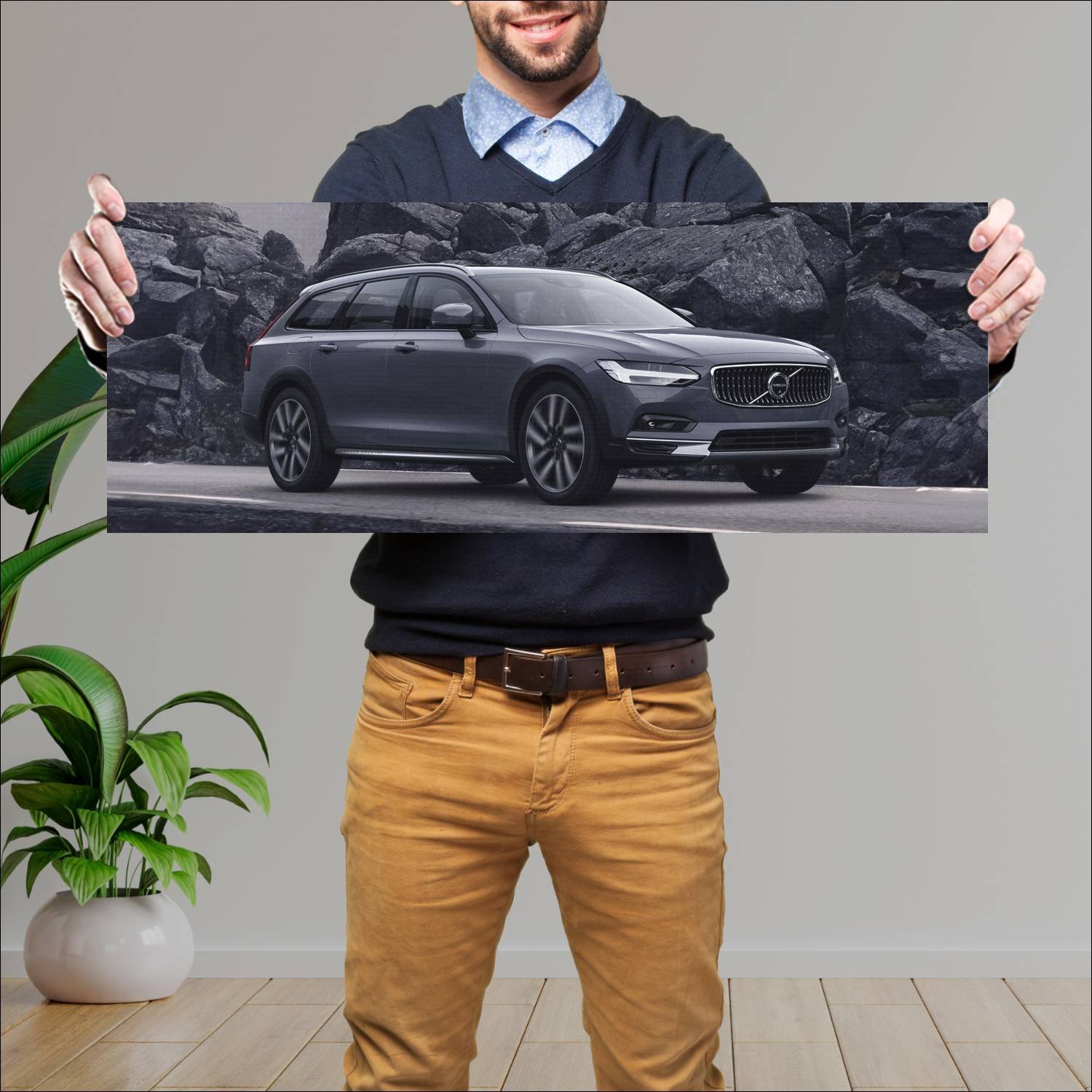 Cuadro grande 30x80cm 2020 volvo v90 cross country 607 Volvo