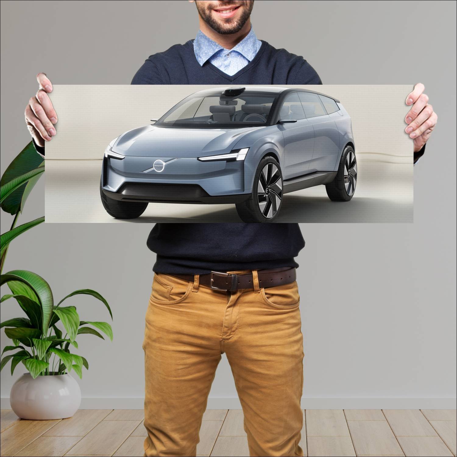 Cuadro grande 30x80cm 2021 volvo concept recharge 617 Volvo
