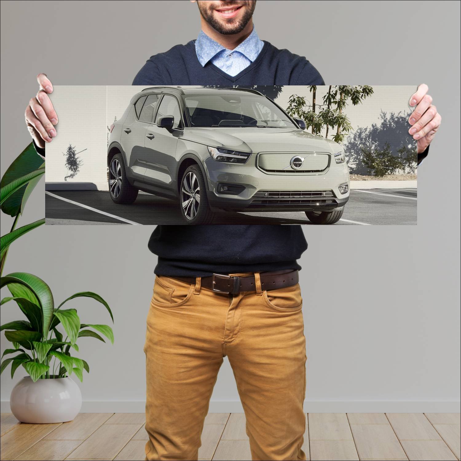 Cuadro grande 30x80cm 2021 volvo xc40 recharge us 619 Volvo