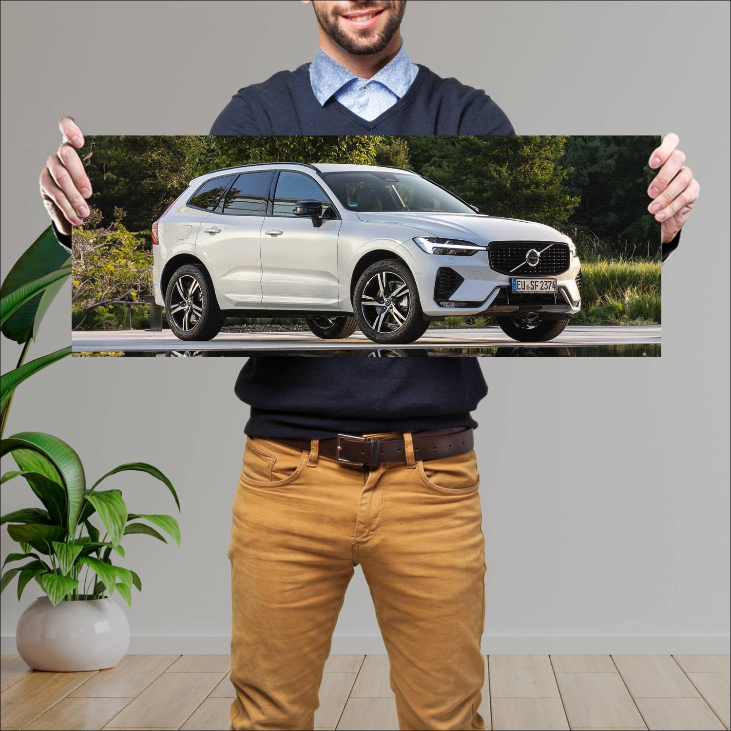 Cuadro grande 30x80cm 2021 volvo xc60 mild hybrid 621 Volvo