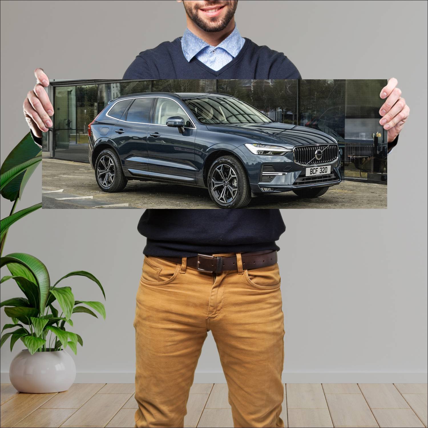 Cuadro grande 30x80cm 2021 volvo xc60 mild hybrid 622 Volvo