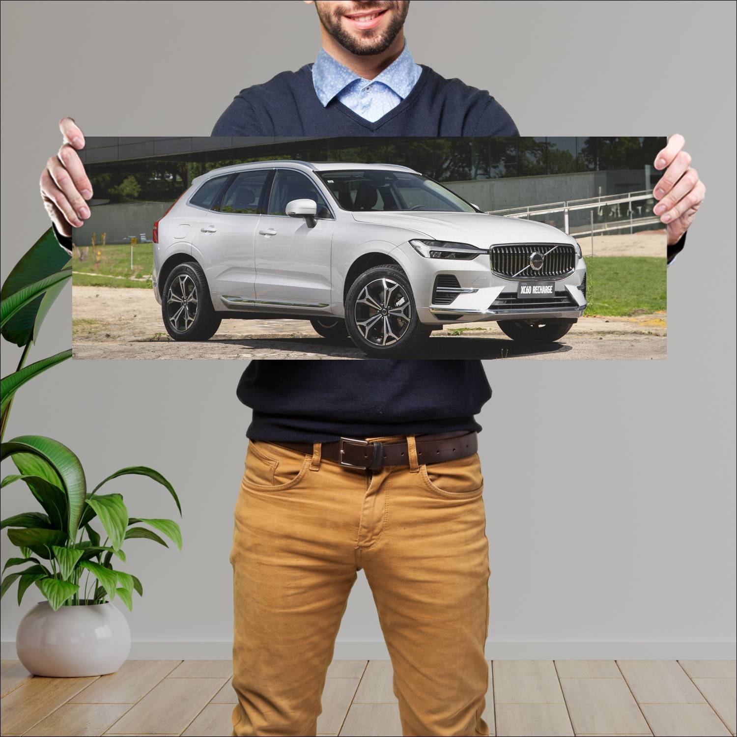 Cuadro grande 30x80cm 2021 volvo xc60 recharge br 624 Volvo