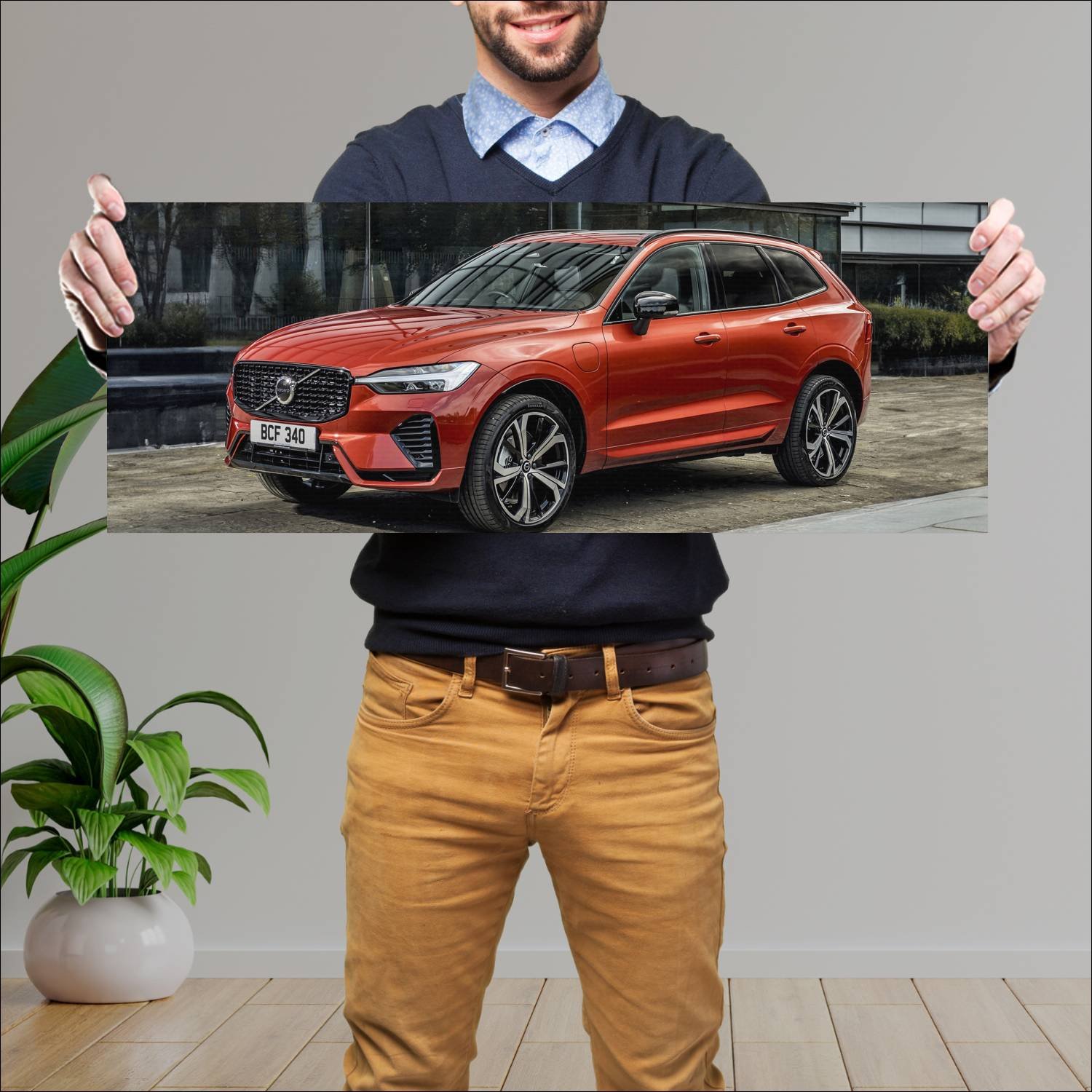 Cuadro grande 30x80cm 2021 volvo xc60 recharge r d 626 Volvo