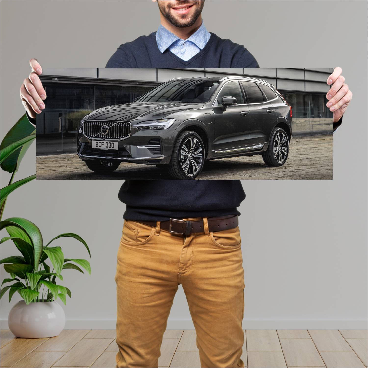 Cuadro grande 30x80cm 2021 volvo xc60 recharge uk 627 Volvo