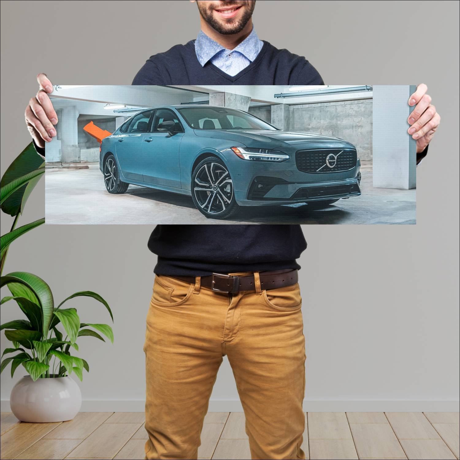 Cuadro grande 30x80cm 2022 volvo s90 mild hybrid r 632 Volvo