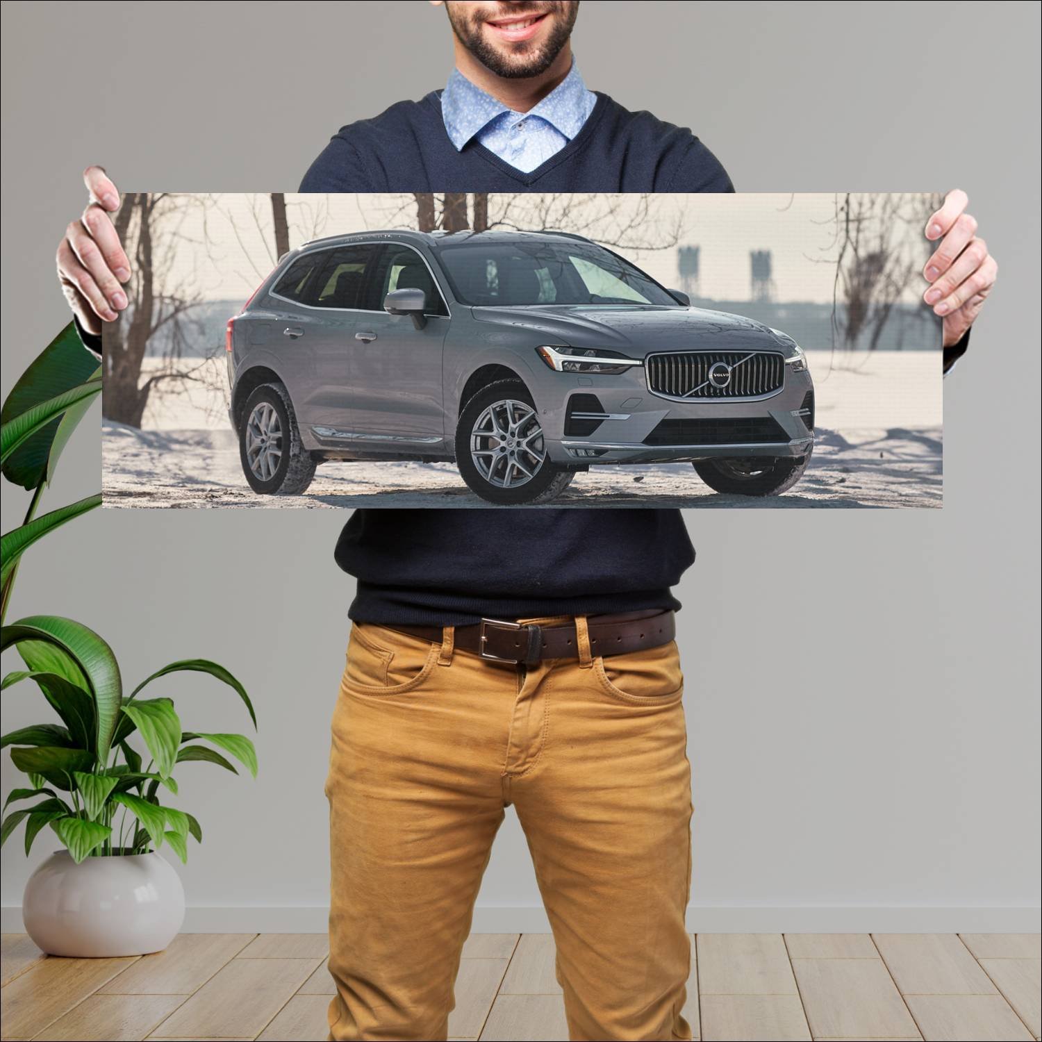 Cuadro grande 30x80cm 2022 volvo xc60 mild hybrid 637 Volvo