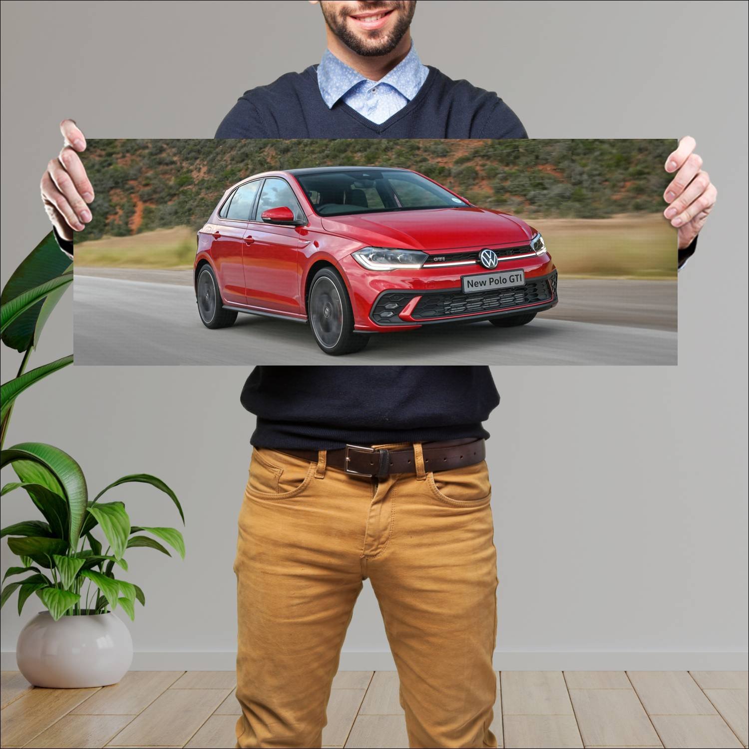 Cuadro grande 30x80cm 2022 volkswagen polo gti za 3 Volkswagen