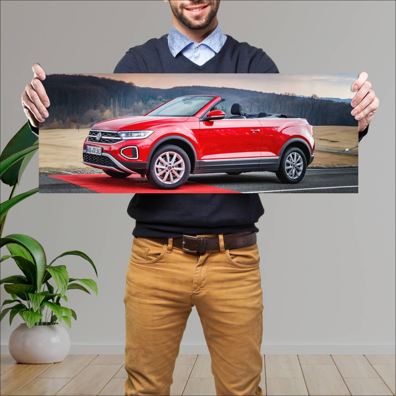 Cuadro grande 30x80cm 2022 volkswagen t roc cabrio 6 Volkswagen