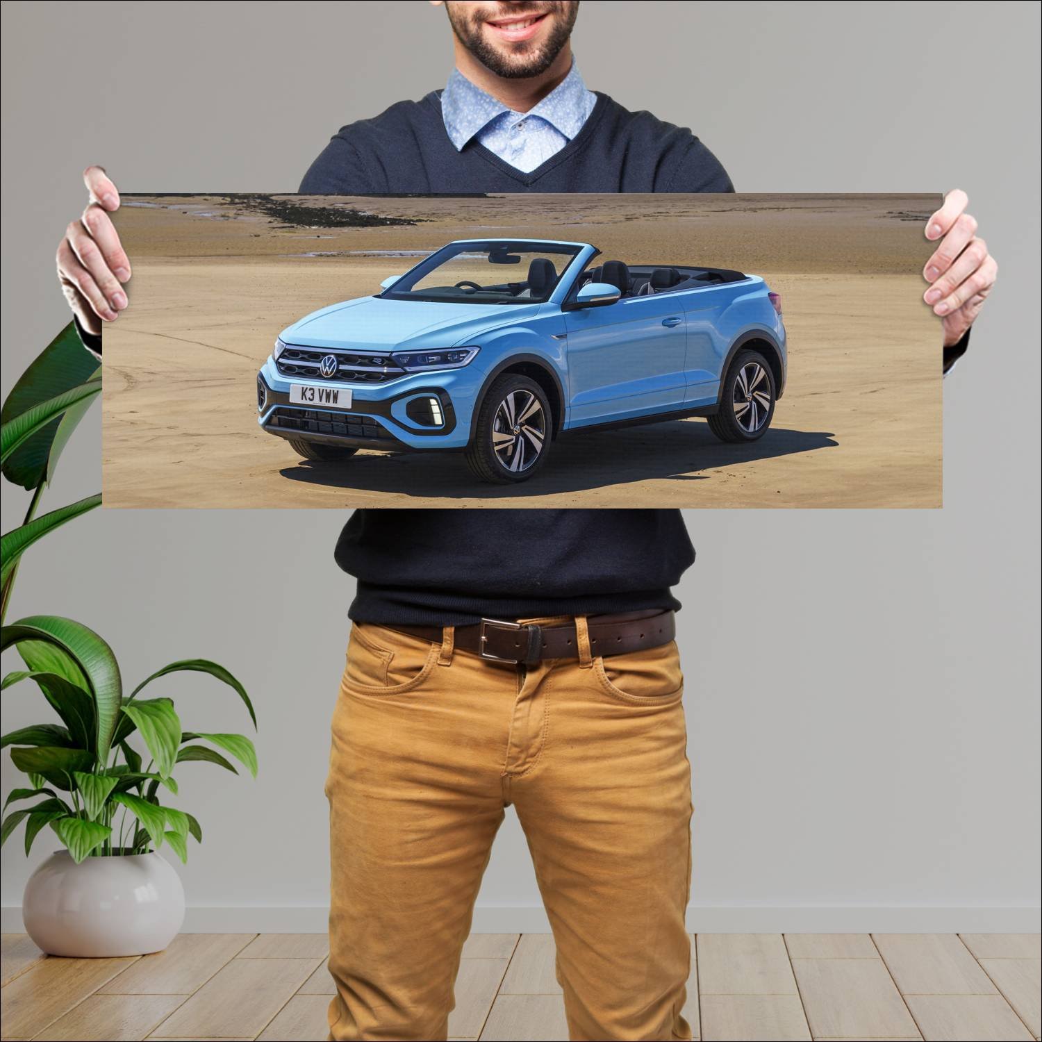 Cuadro grande 30x80cm 2022 volkswagen t roc cabrio 8 Volkswagen