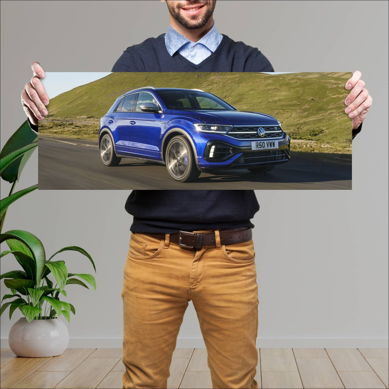 Cuadro grande 30x80cm 2022 volkswagen t roc r uk 1 11 Volkswagen