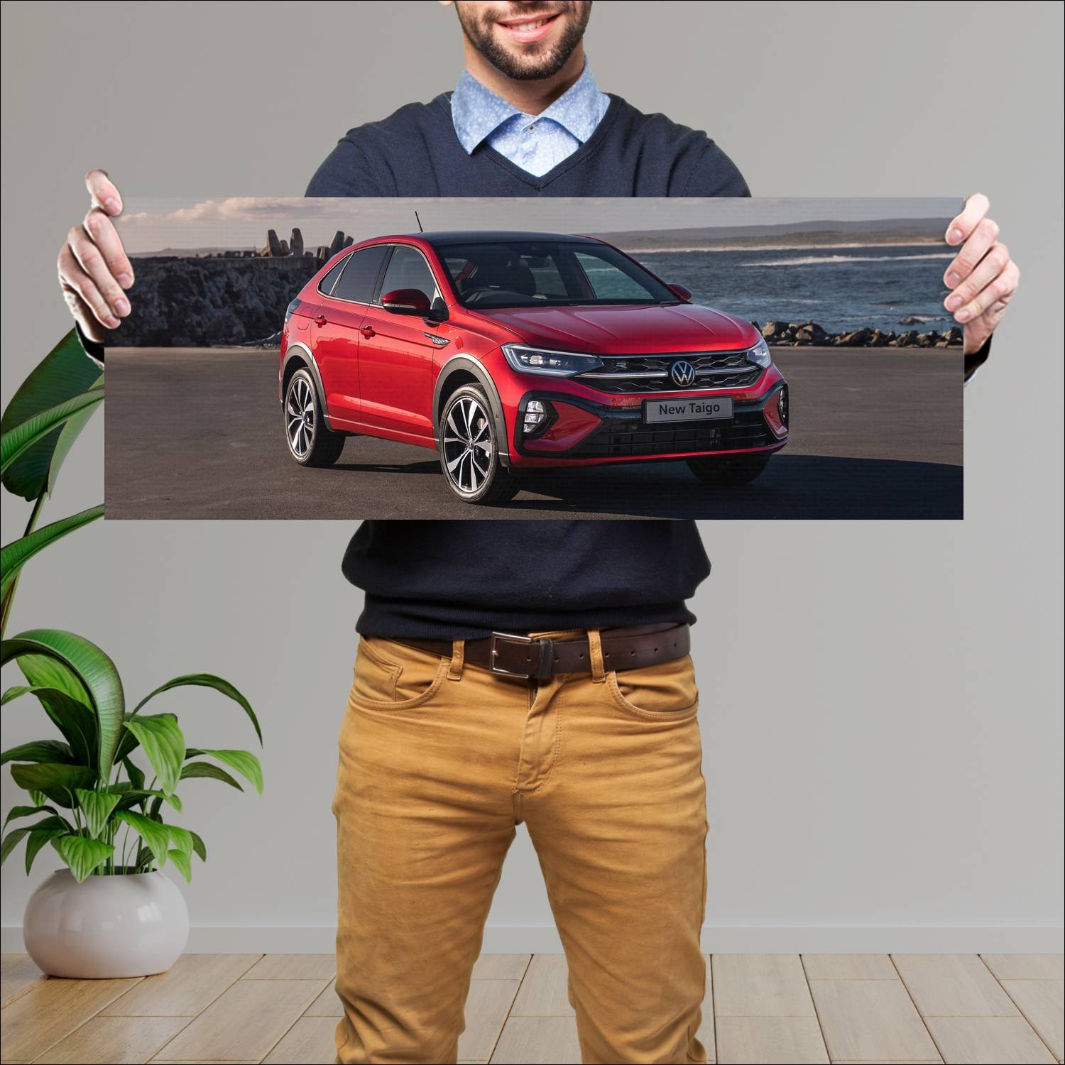 Cuadro grande 30x80cm 2022 volkswagen taigo r line 13 Volkswagen