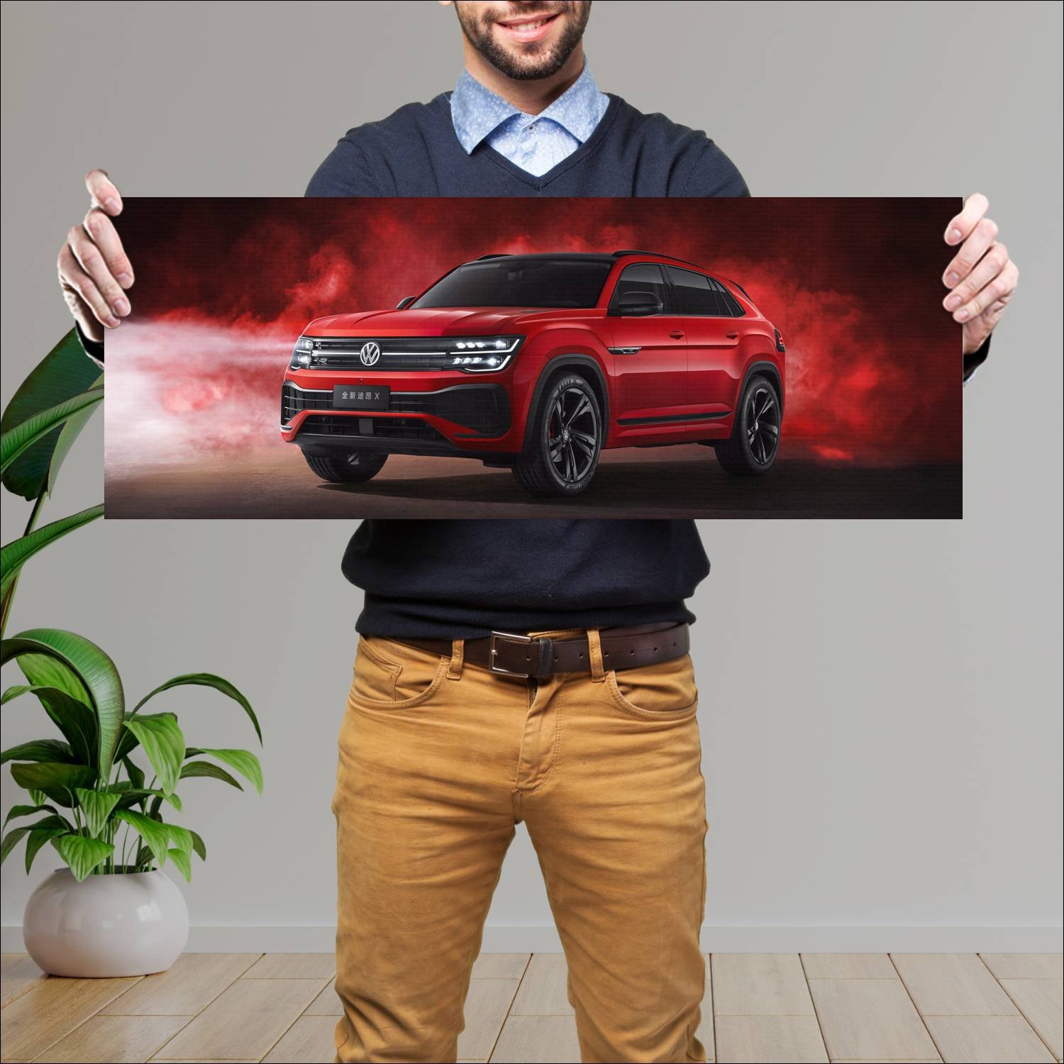 Cuadro grande 30x80cm 2022 volkswagen teramont x r 21 Volkswagen