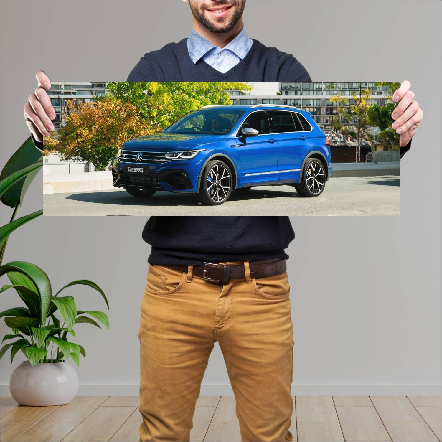 Cuadro grande 30x80cm 2022 volkswagen tiguan r au 24 Volkswagen
