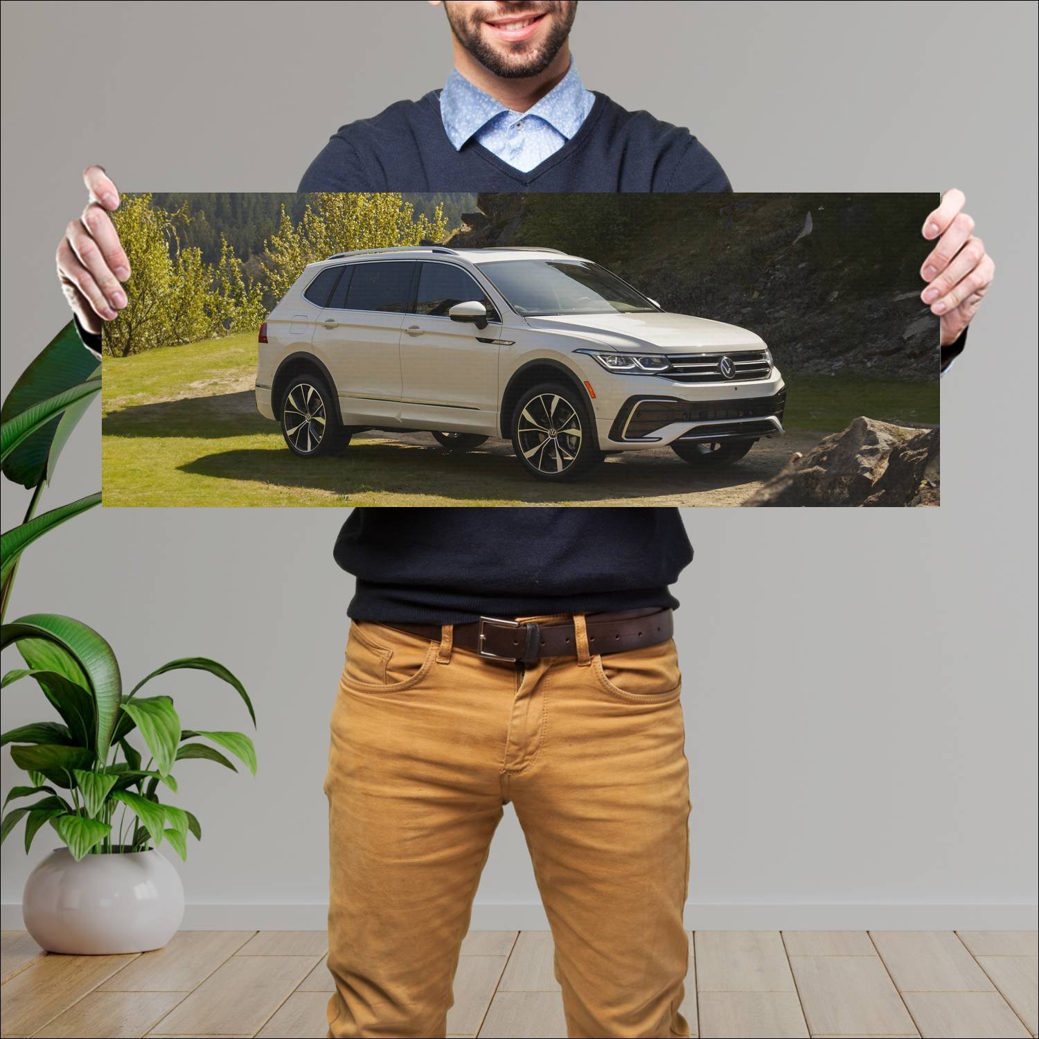 Cuadro grande 30x80cm 2022 volkswagen tiguan r lin 26 Volkswagen