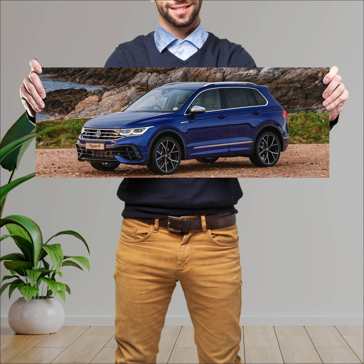 Cuadro grande 30x80cm 2022 volkswagen tiguan r za 27 Volkswagen