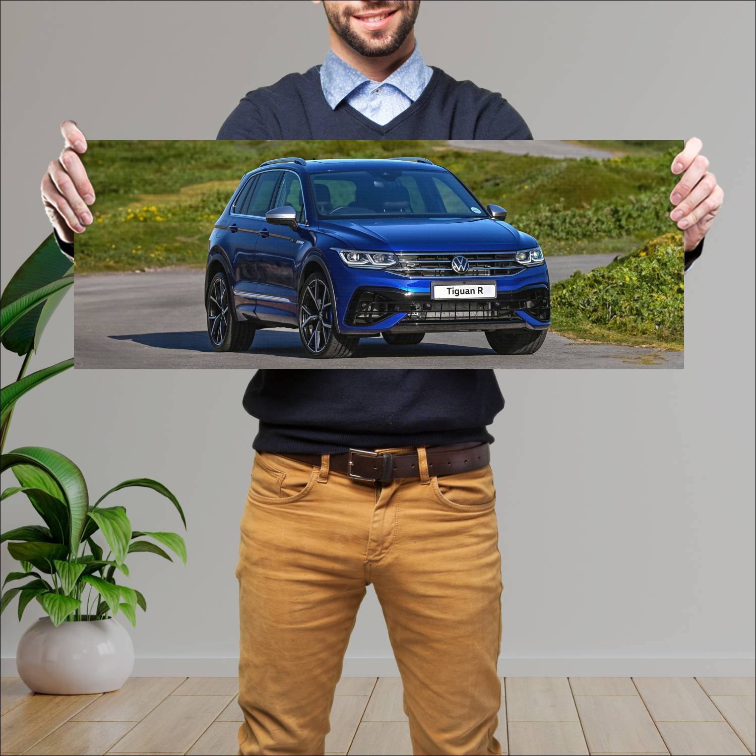 Cuadro grande 30x80cm 2022 volkswagen tiguan r za 28 Volkswagen