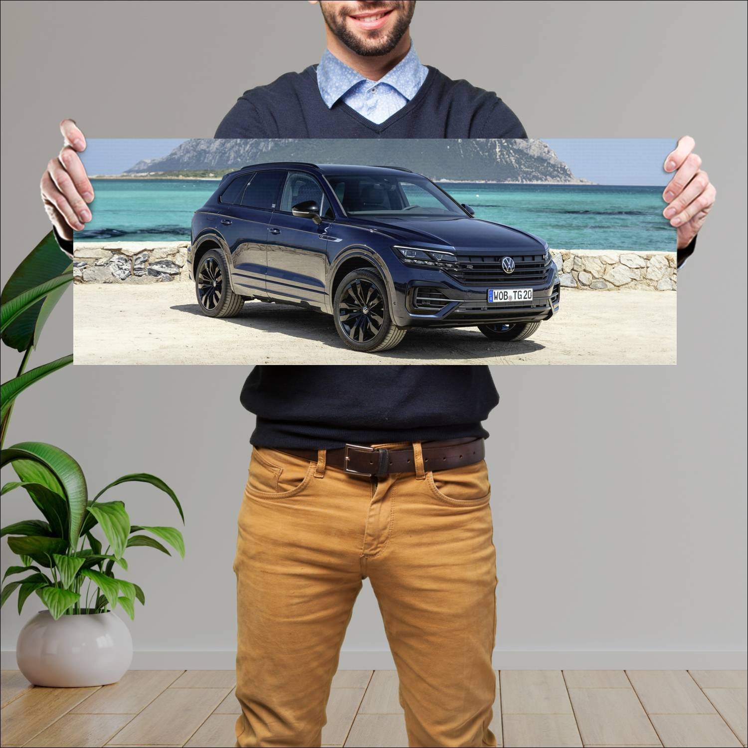 Cuadro grande 30x80cm 2022 volkswagen touareg edit 30 Volkswagen