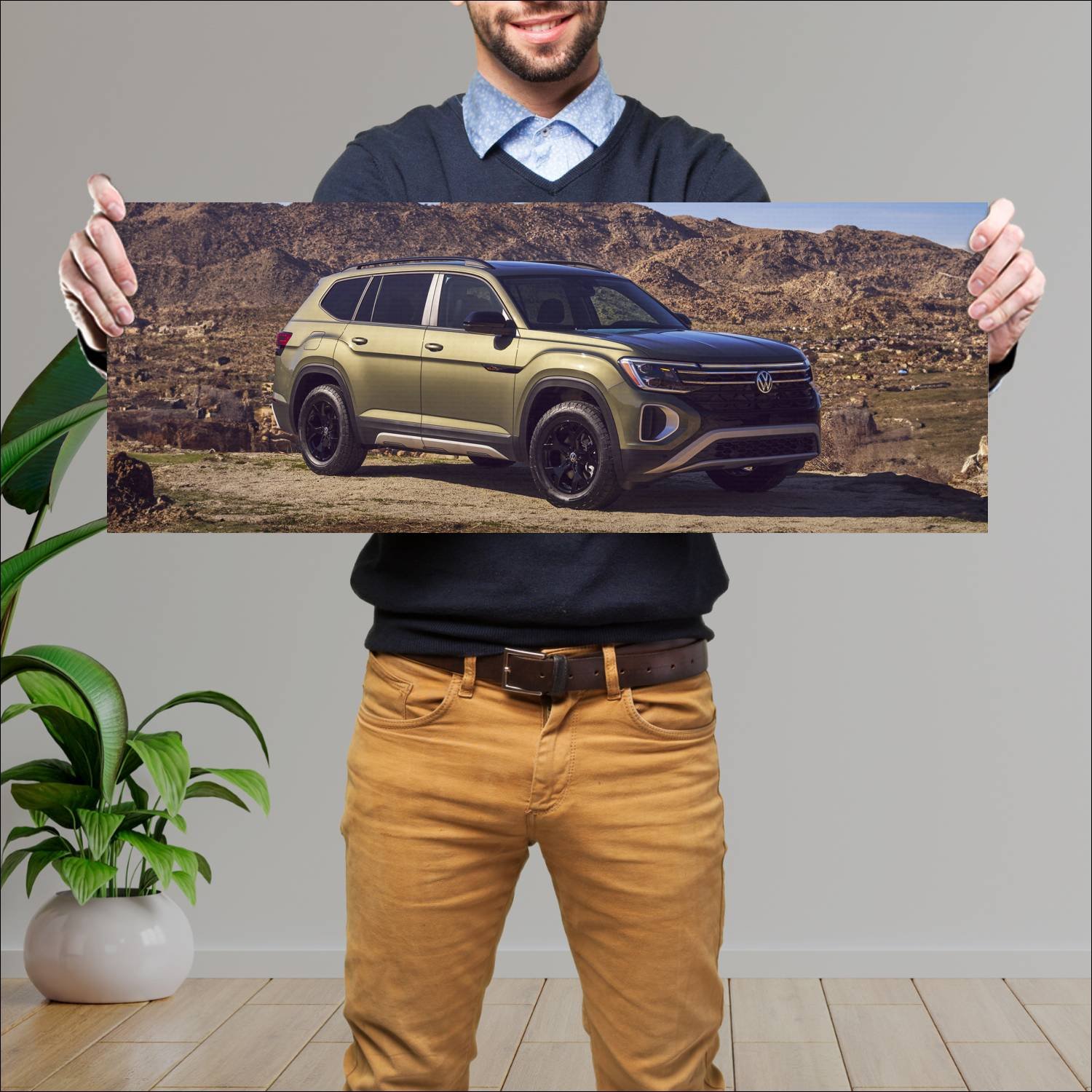 Cuadro grande 30x80cm 2023 volkswagen atlas peak e 38 Volkswagen