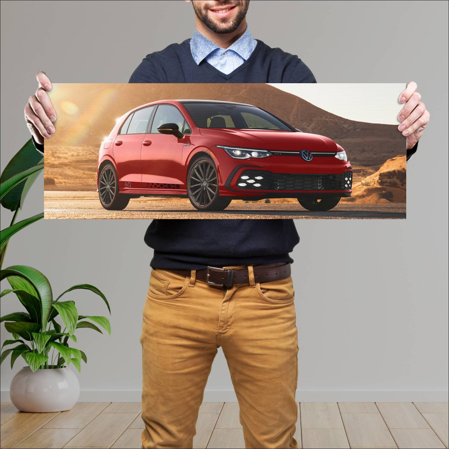 Cuadro grande 30x80cm 2023 volkswagen golf gti 40t 40 Volkswagen
