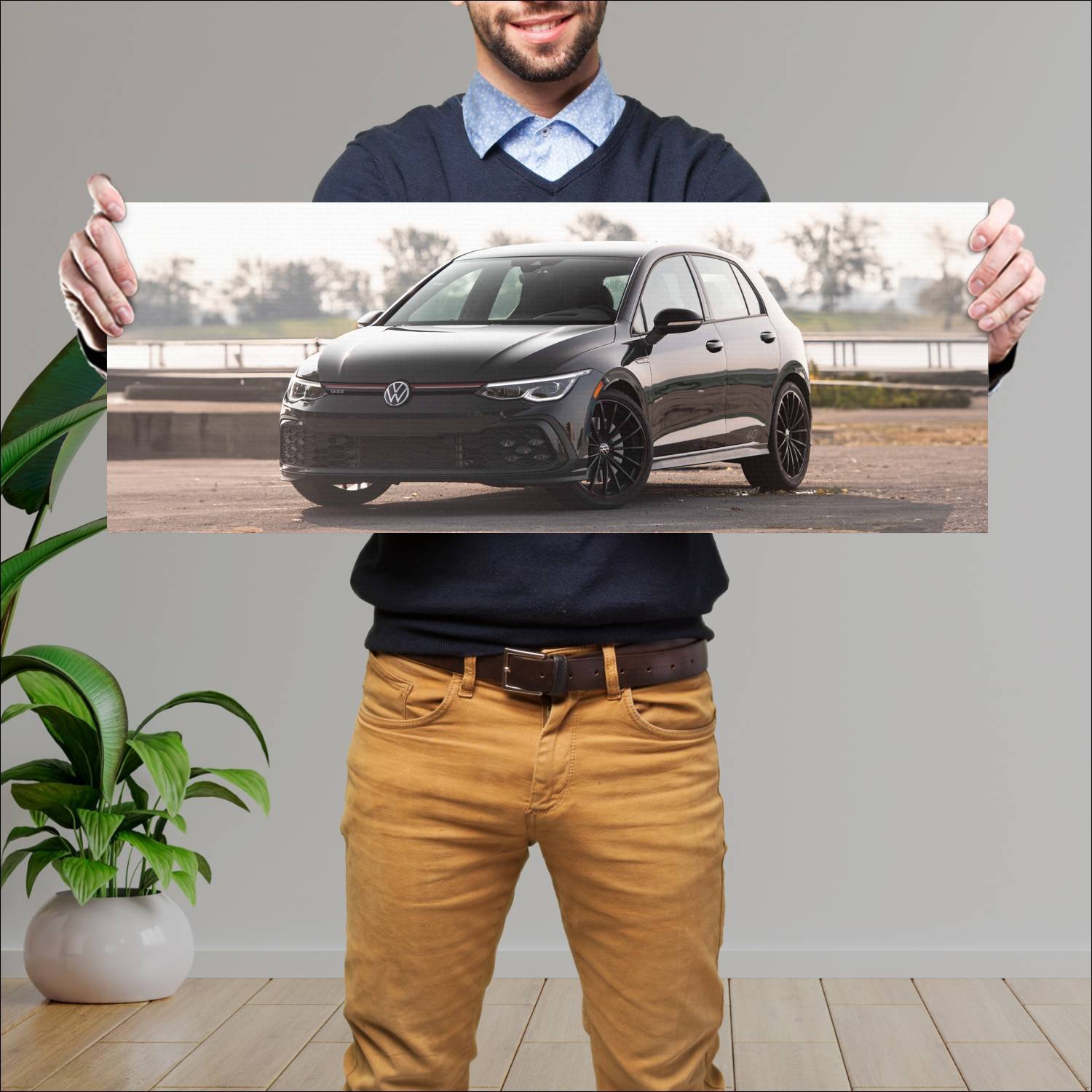 Cuadro grande 30x80cm 2023 volkswagen golf gti 40t 41 Volkswagen
