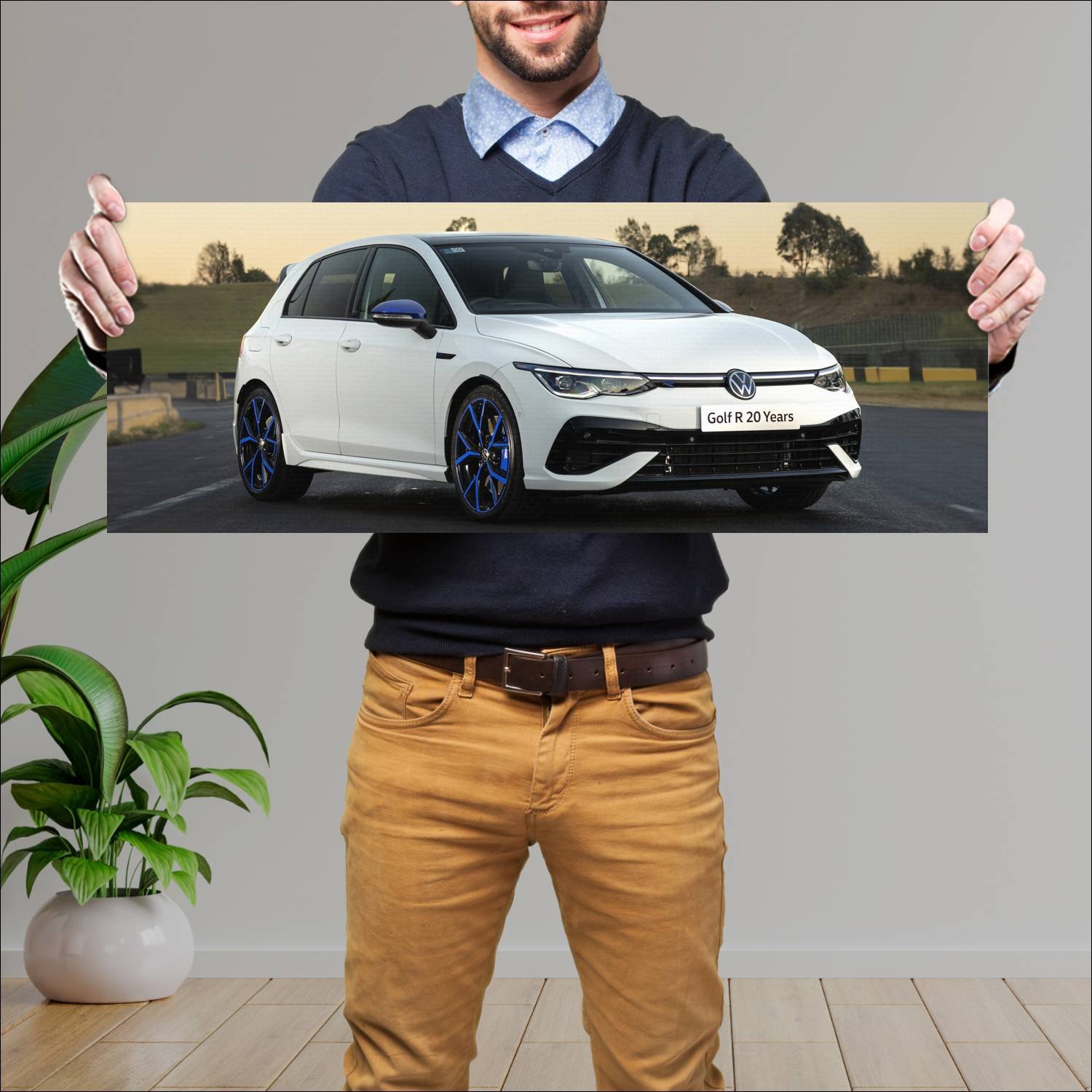 Cuadro grande 30x80cm 2023 volkswagen golf r 20 ye 42 Volkswagen