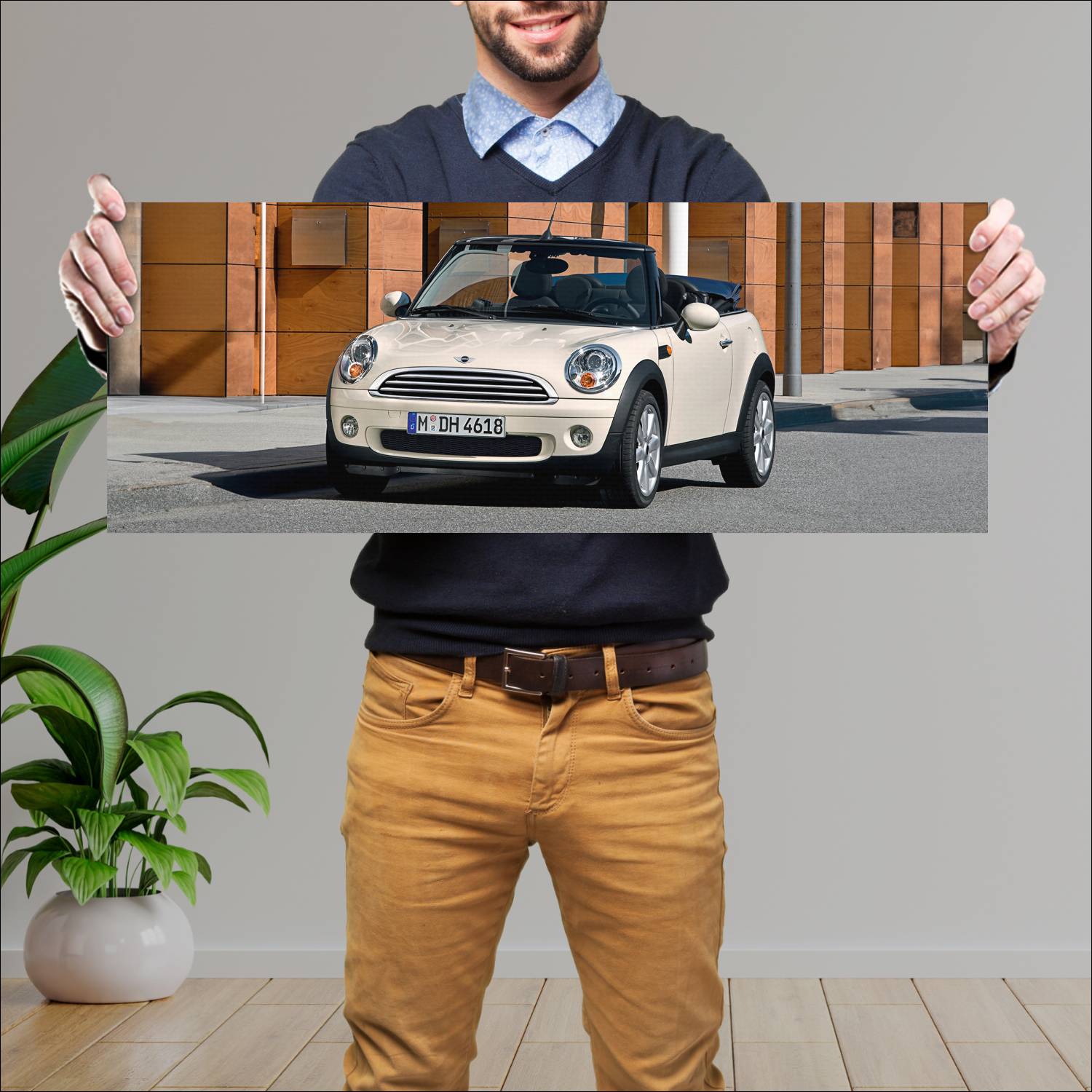 Cuadro grande 30x80cm 2009 mini cooper cabrio 3764 45 Mini