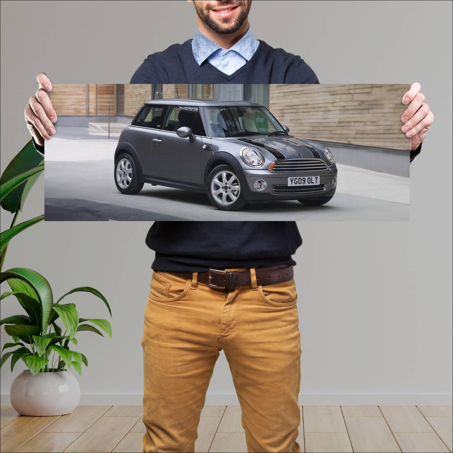 Cuadro grande 30x80cm 2009 mini cooper graphite uk 47 Mini