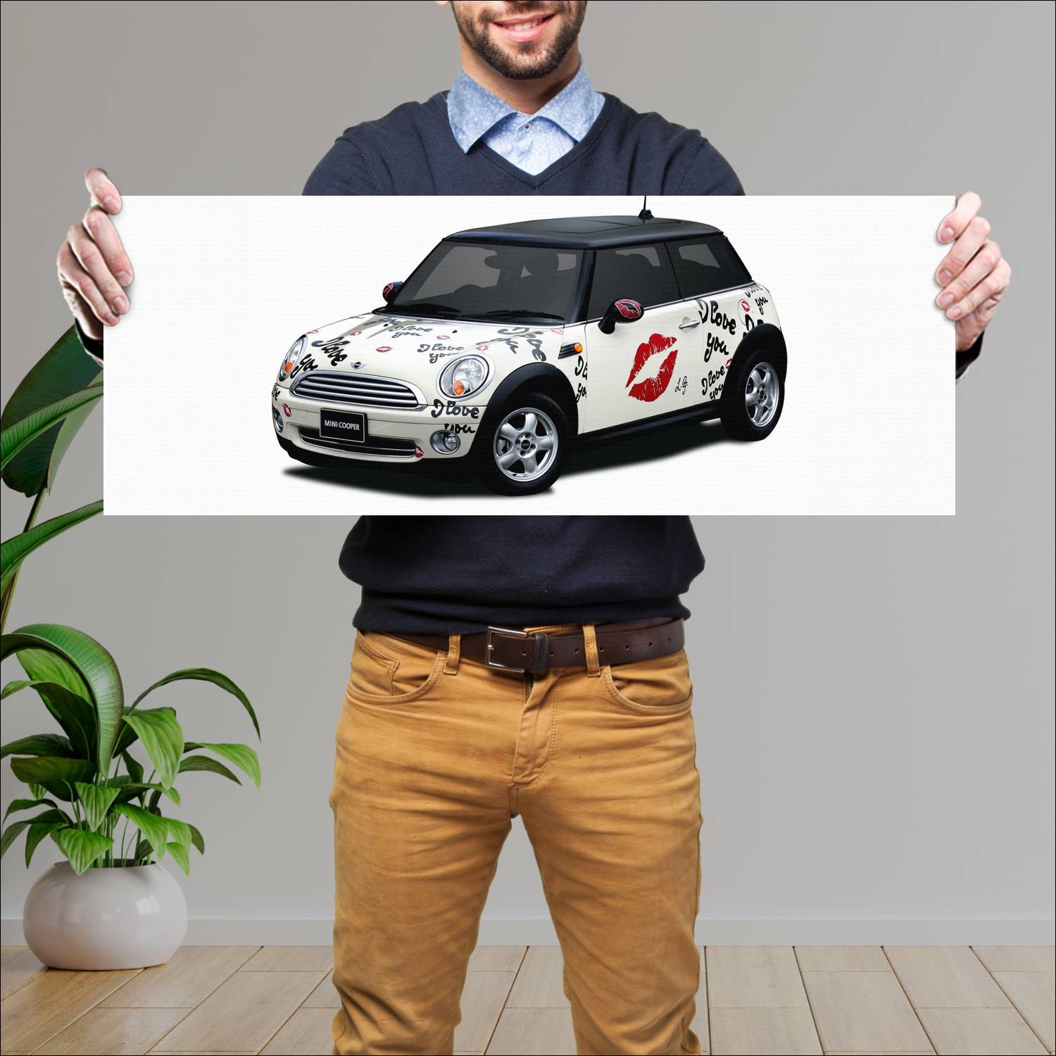Cuadro grande 30x80cm 2009 mini cooper lulu guinne 48 Mini