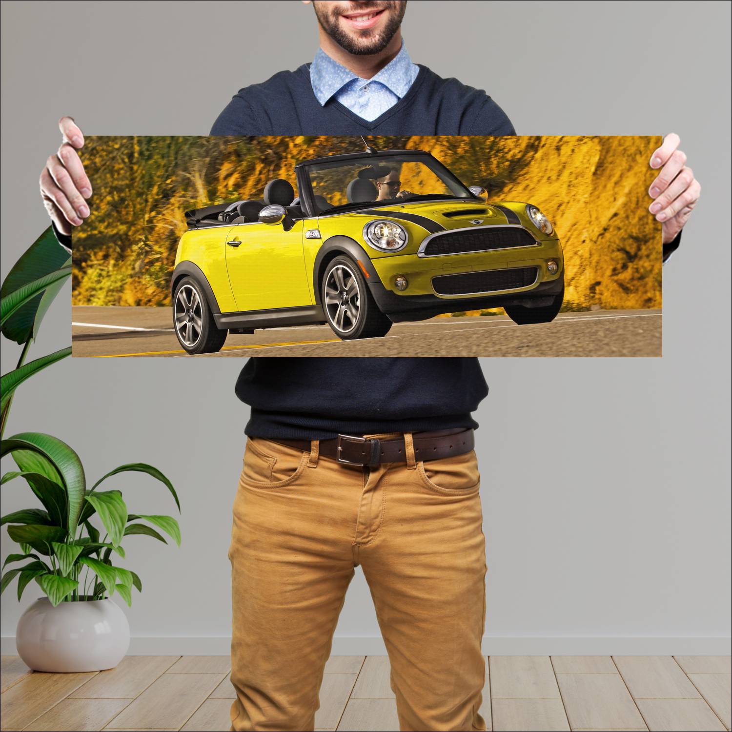 Cuadro grande 30x80cm 2009 mini cooper s convertib 51 Mini