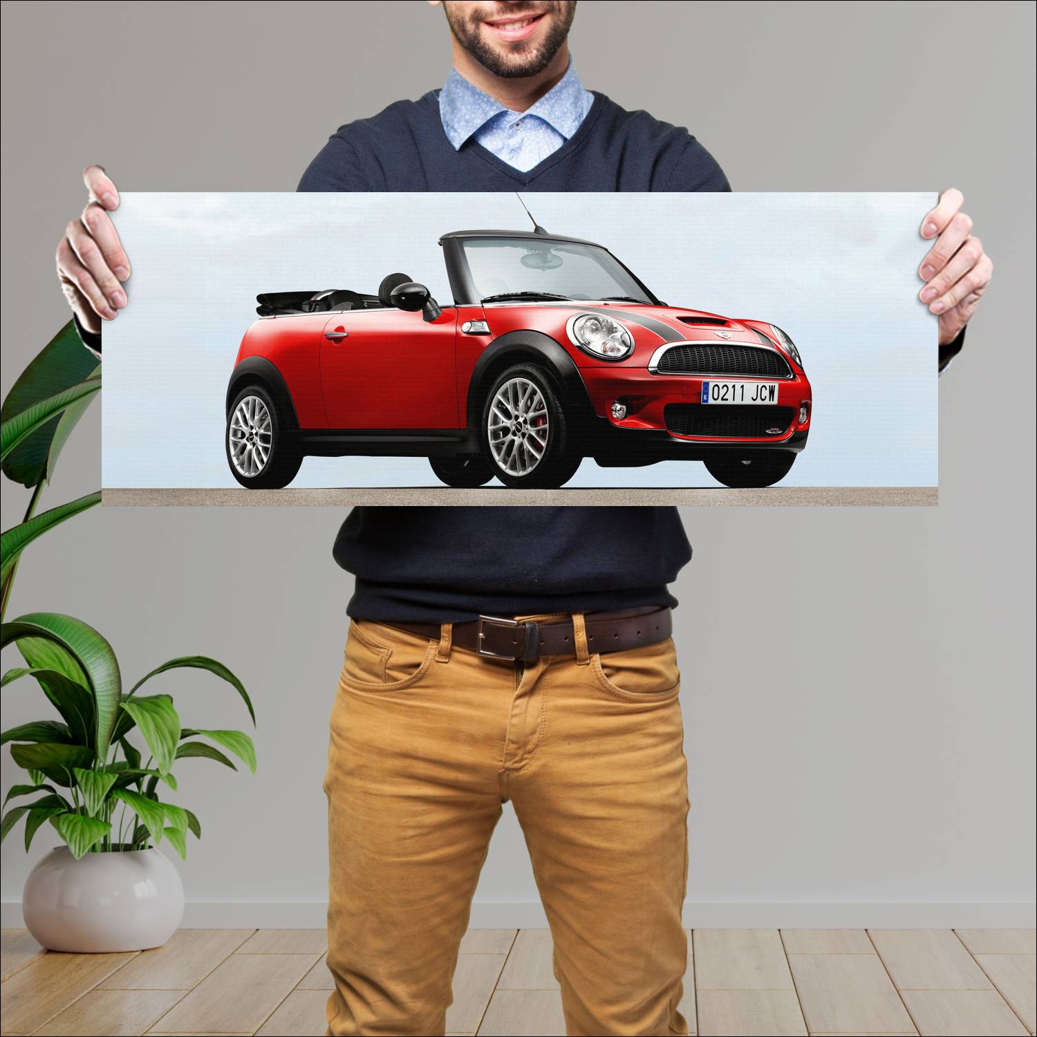 Cuadro grande 30x80cm 2009 mini john cooper works 55 Mini