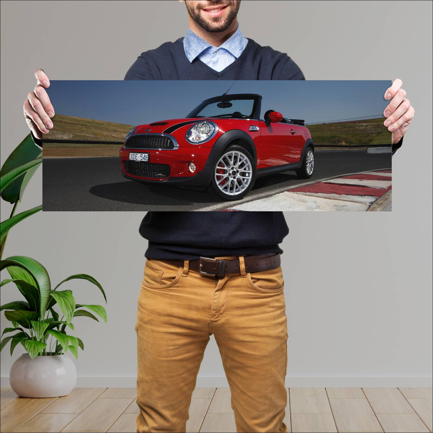 Cuadro grande 30x80cm 2009 mini john cooper works 56 Mini