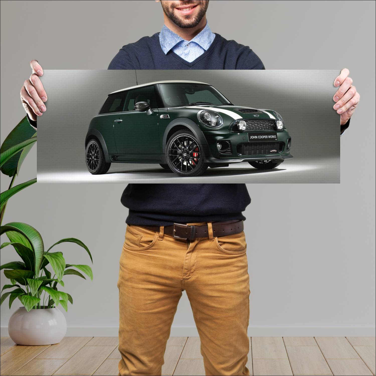 Cuadro grande 30x80cm 2009 mini john cooper works 57 Mini