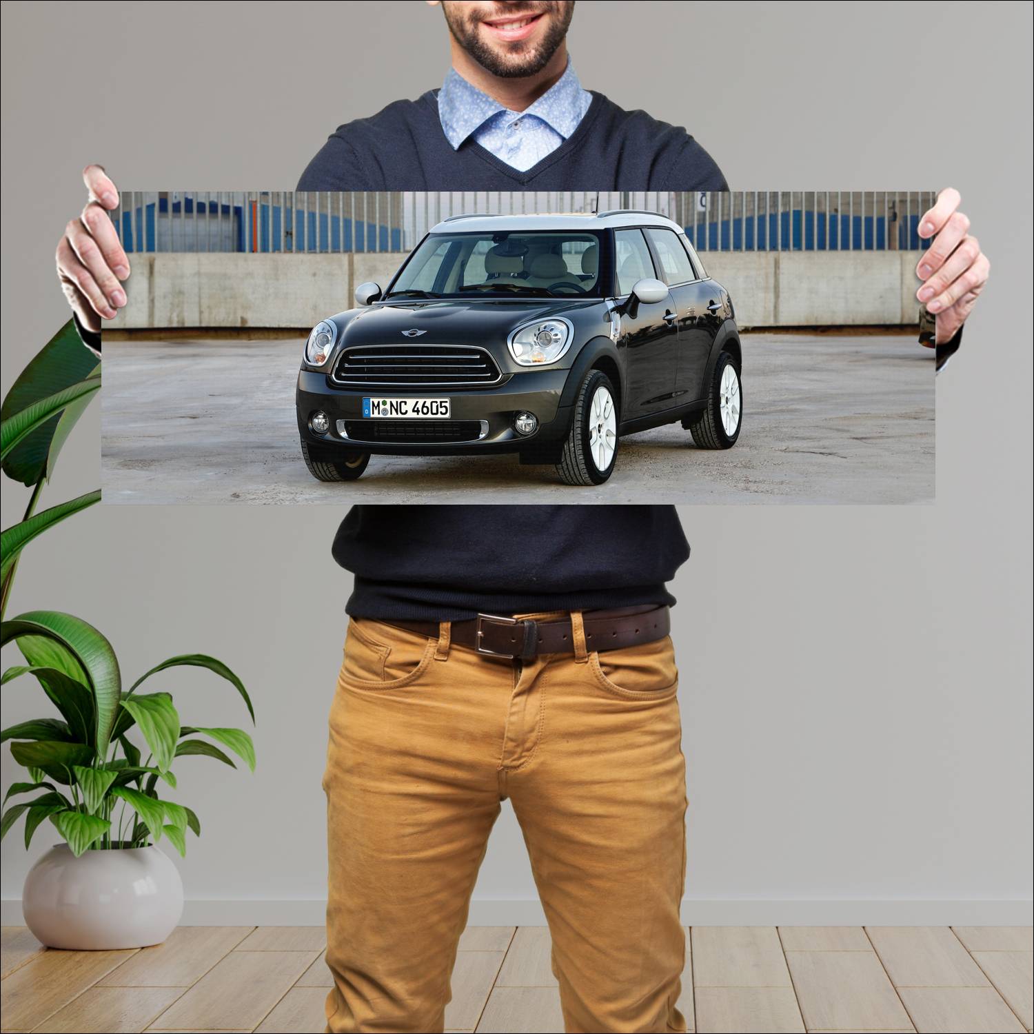 Cuadro grande 30x80cm 2010 mini cooper countryman 68 Mini