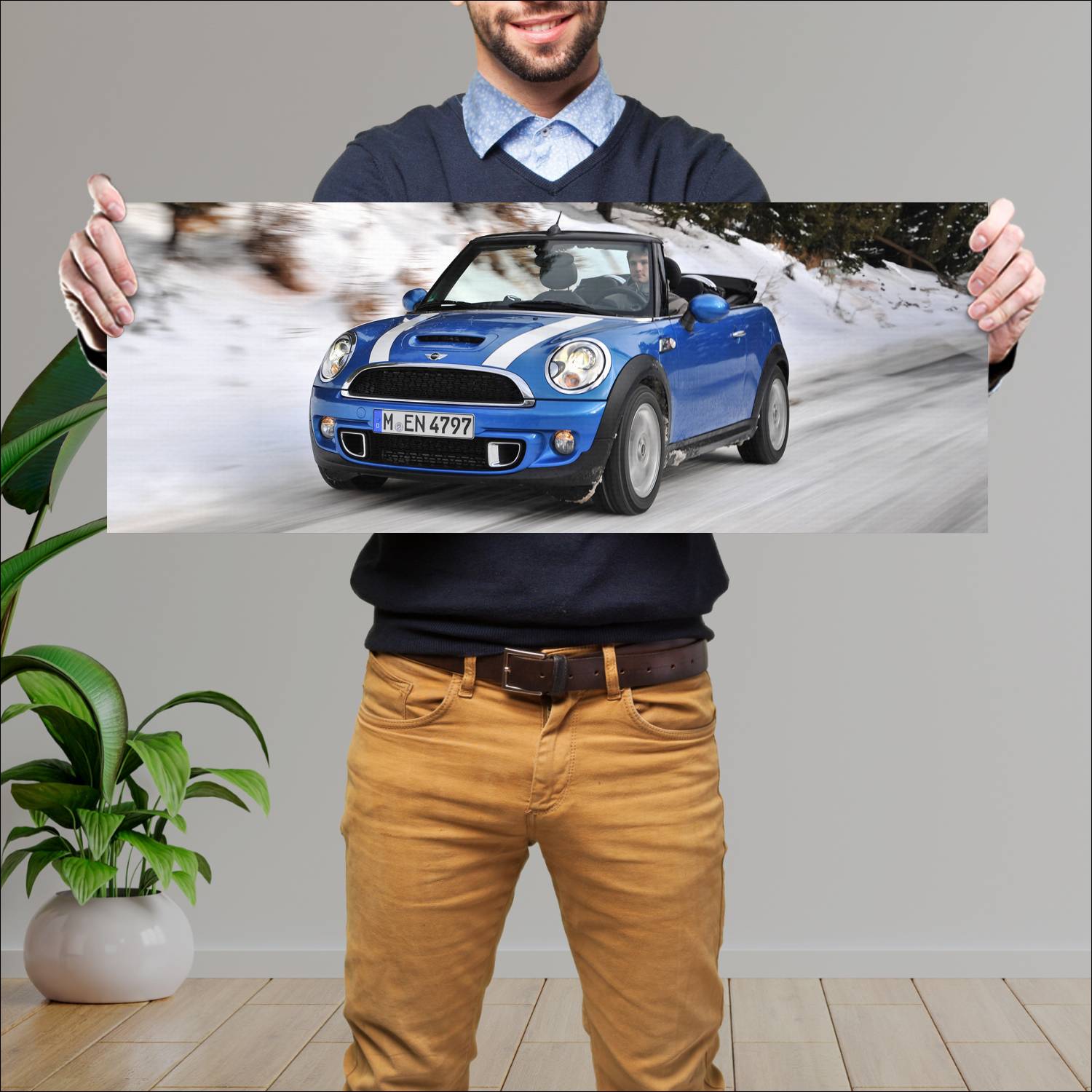 Cuadro grande 30x80cm 2010 mini cooper s cabrio 37 73 Mini