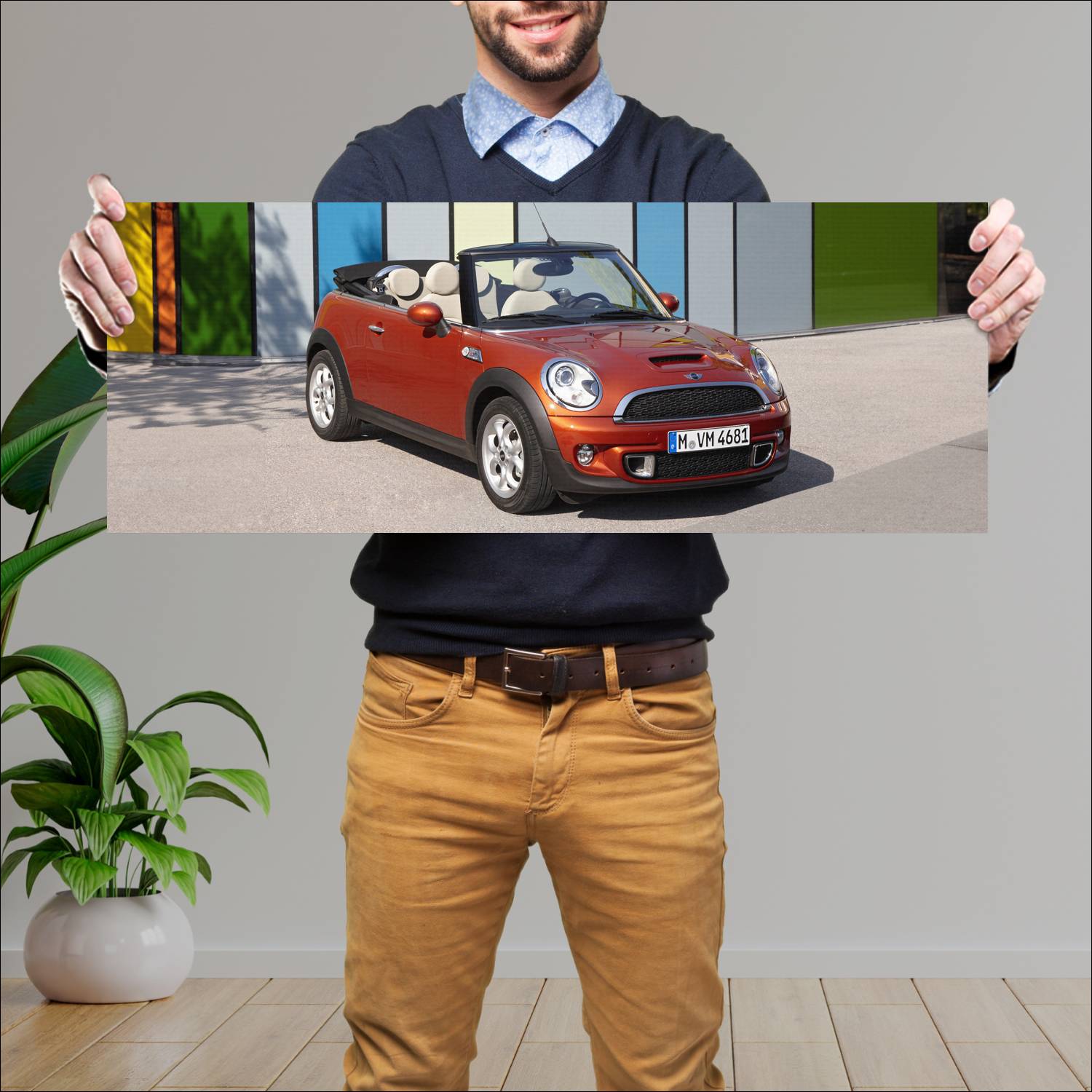 Cuadro grande 30x80cm 2010 mini cooper s cabrio 37 74 Mini
