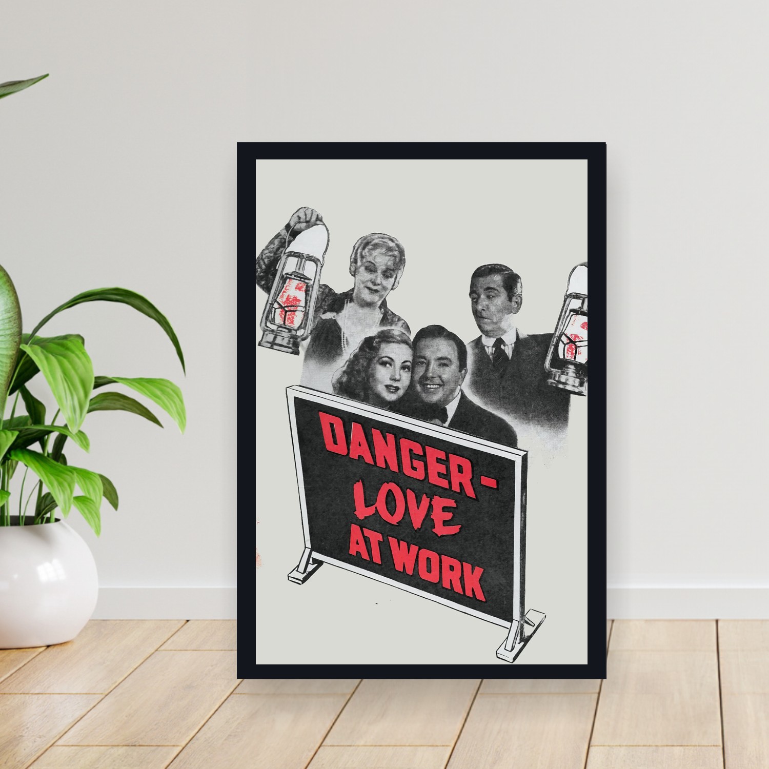 Cuadro 30x40cm Pelicula - Danger Love at Work (1937)