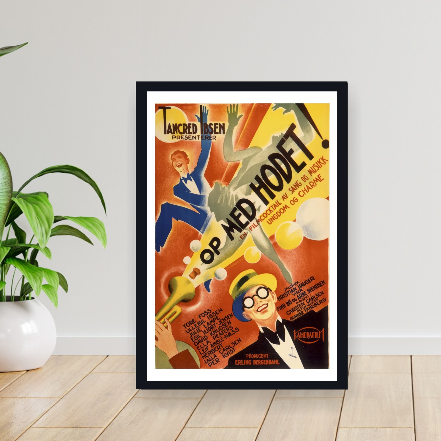 Cuadro 30x40cm Pelicula - Op med hodet! (1933)