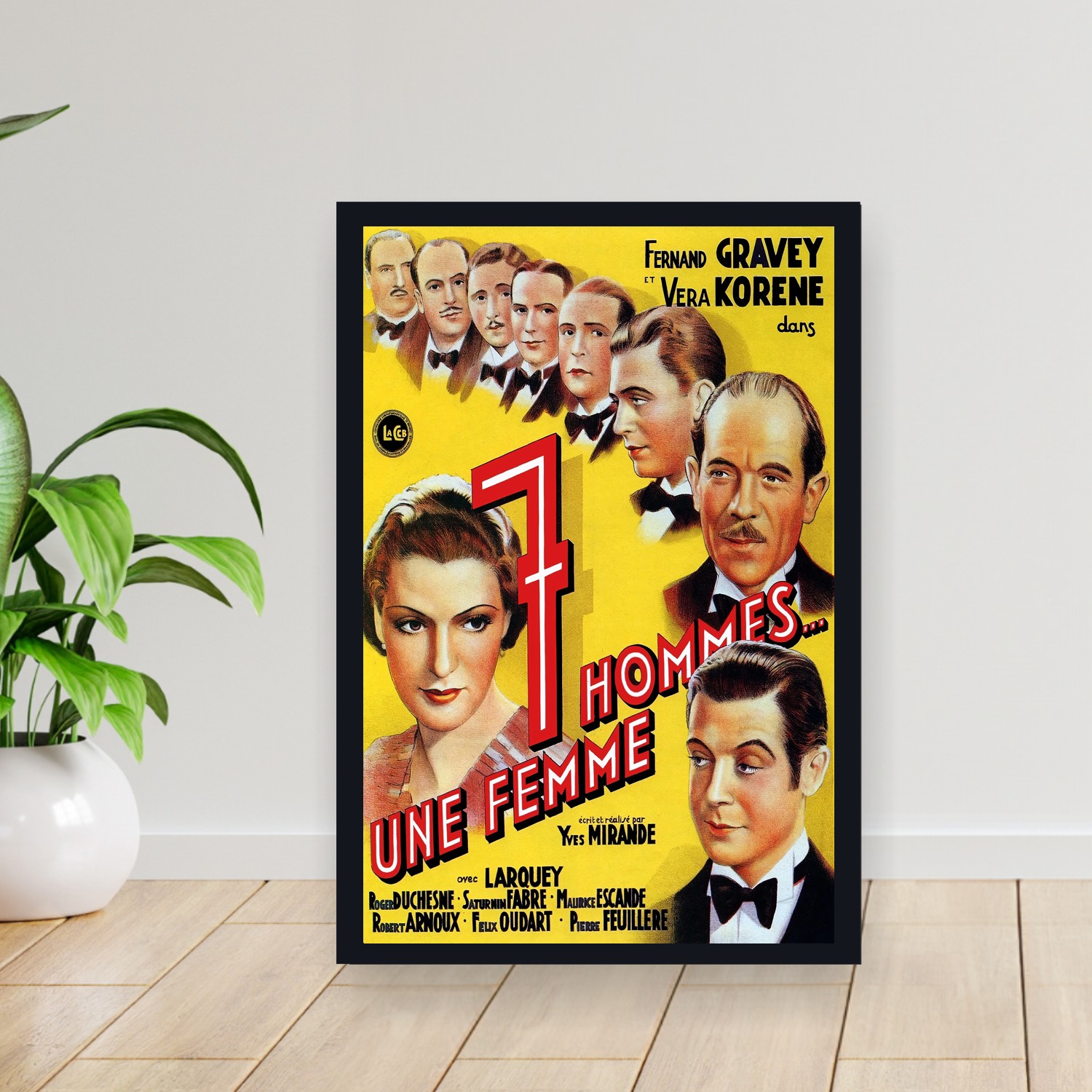 Cuadro 30x40cm Pelicula - Seven Men_ One Woman (1936)