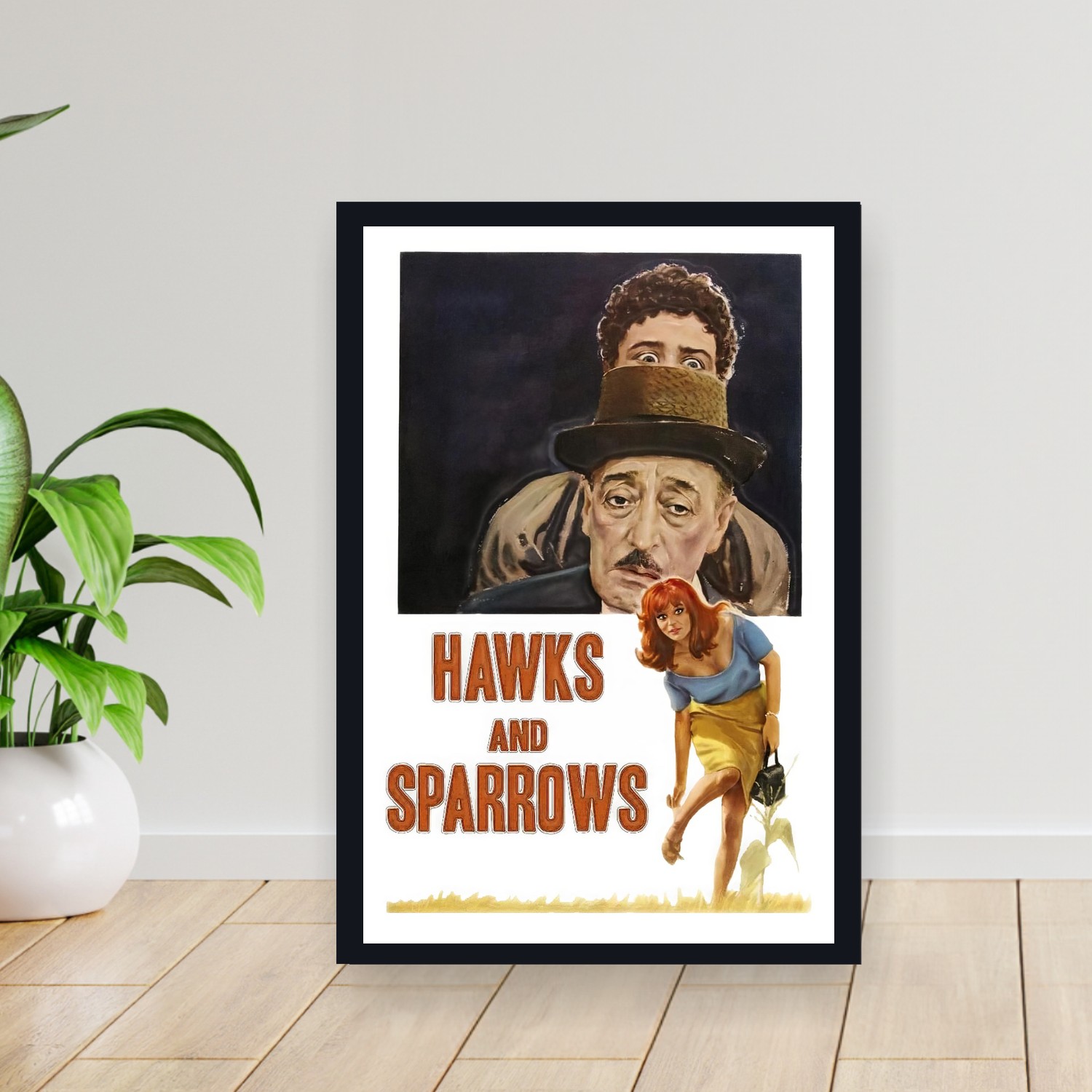 Cuadro 30x40cm Pelicula - The Hawks and the Sparrows (1966)