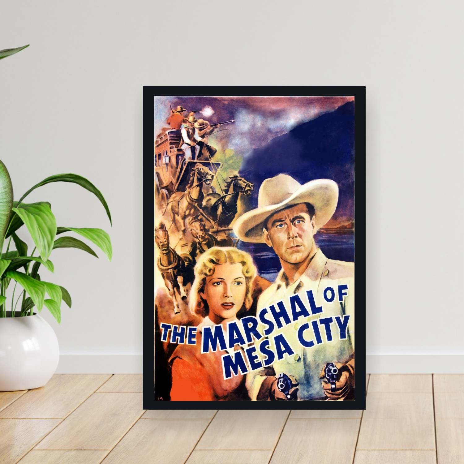 Cuadro 30x40cm Pelicula - The Marshal Of Mesa City (1939)