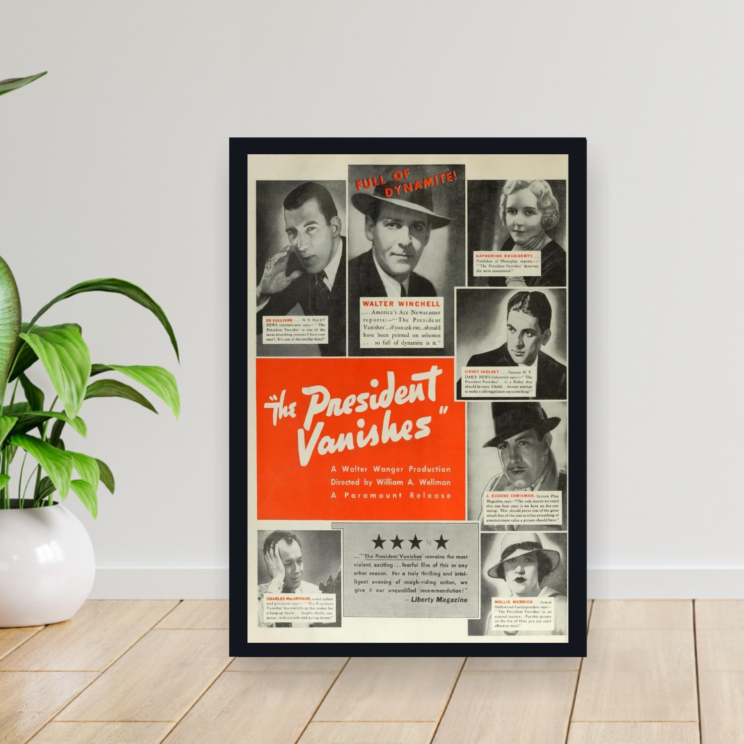 Cuadro 30x40cm Pelicula - The President Vanishes (1934)