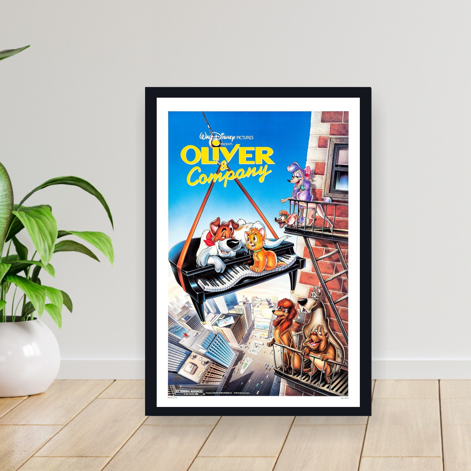 Cuadro 30x40cm Pelicula - Oliver & Company (1988)