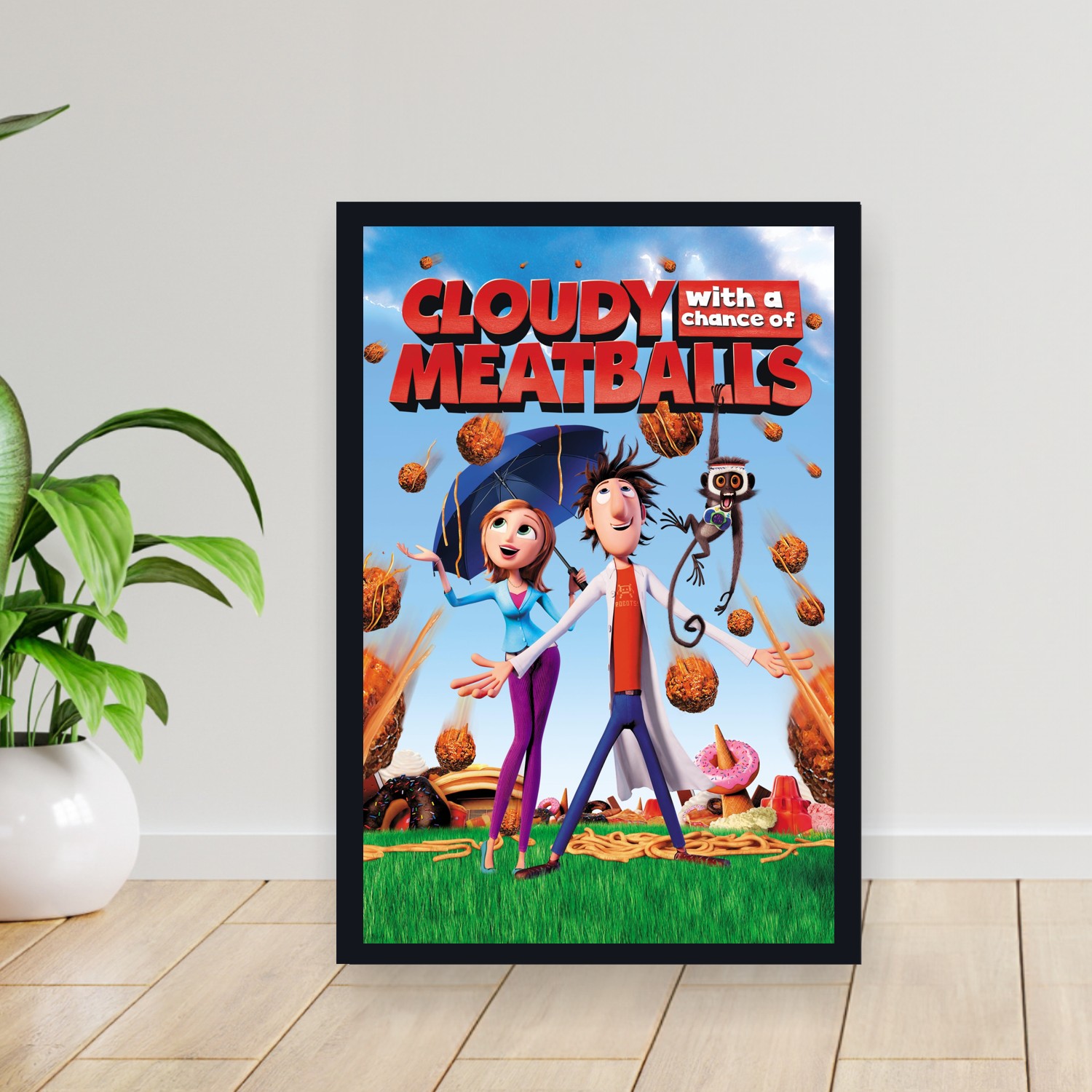 Cuadro 30x40cm Pelicula - Cloudy with a Chance of Meatballs (2009)