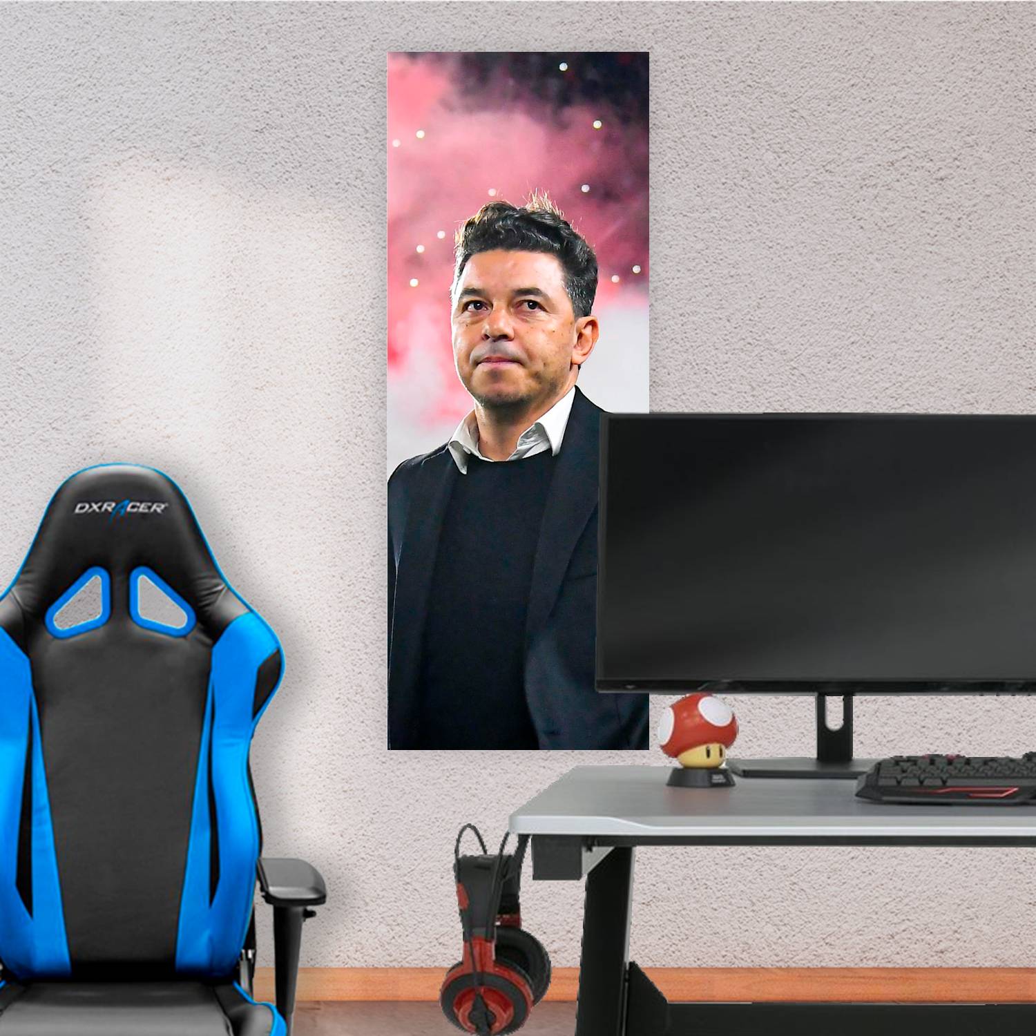 Cuadro grande 30x80cm Marcelo Gallardo Futbol