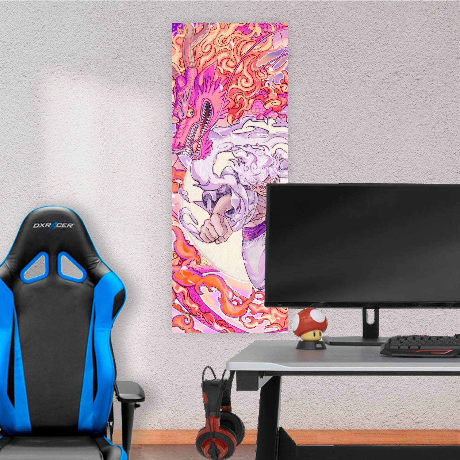 Cuadro grande 30x80cm Luffy G5 y Momonosuke One Piece