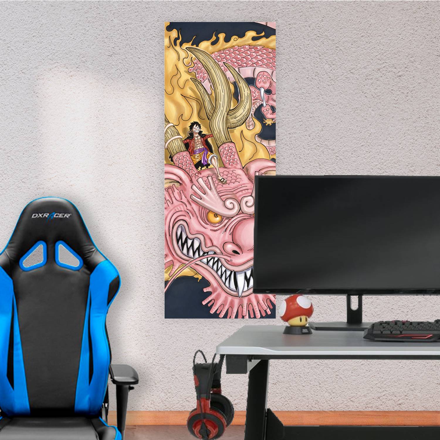 Cuadro grande 30x80cm Luffy y Momonosuke One Piece