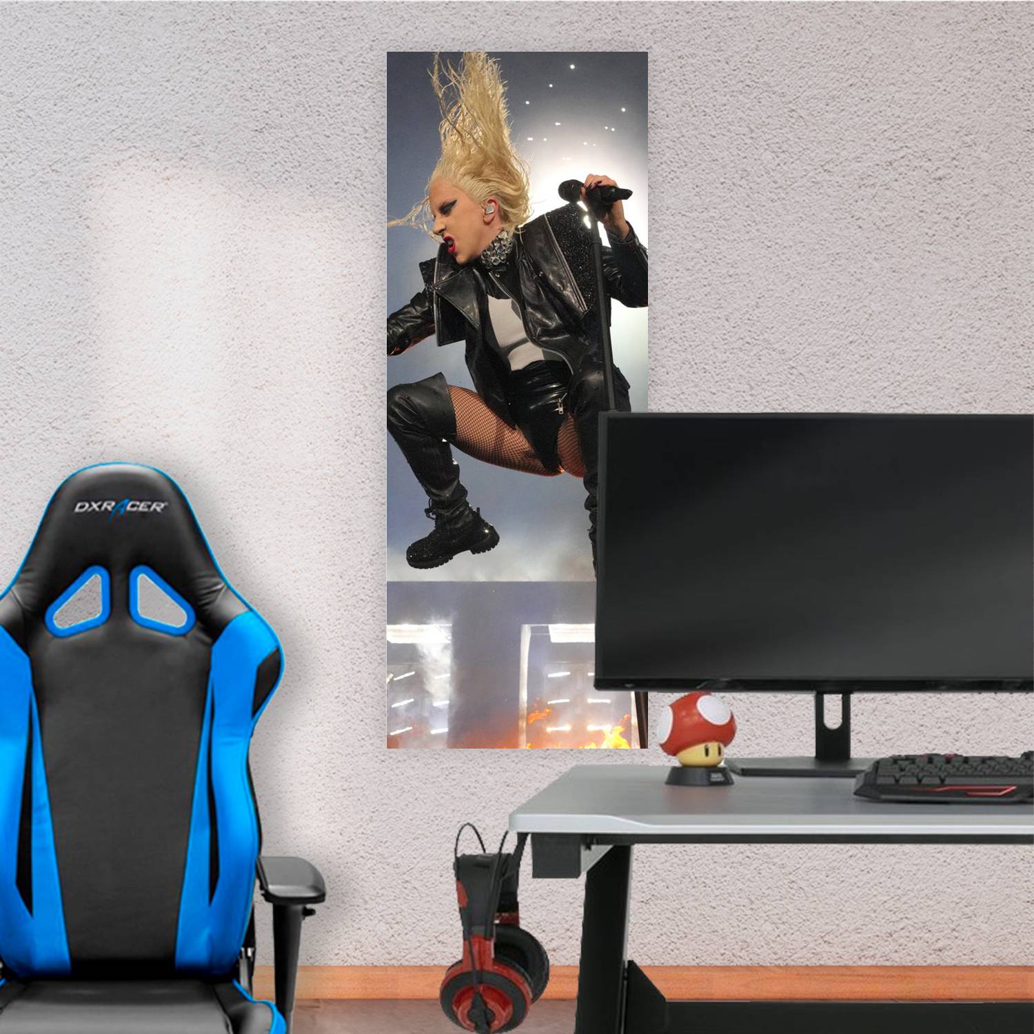 Cuadro grande 30x80cm Lady Gaga Saltando Musica