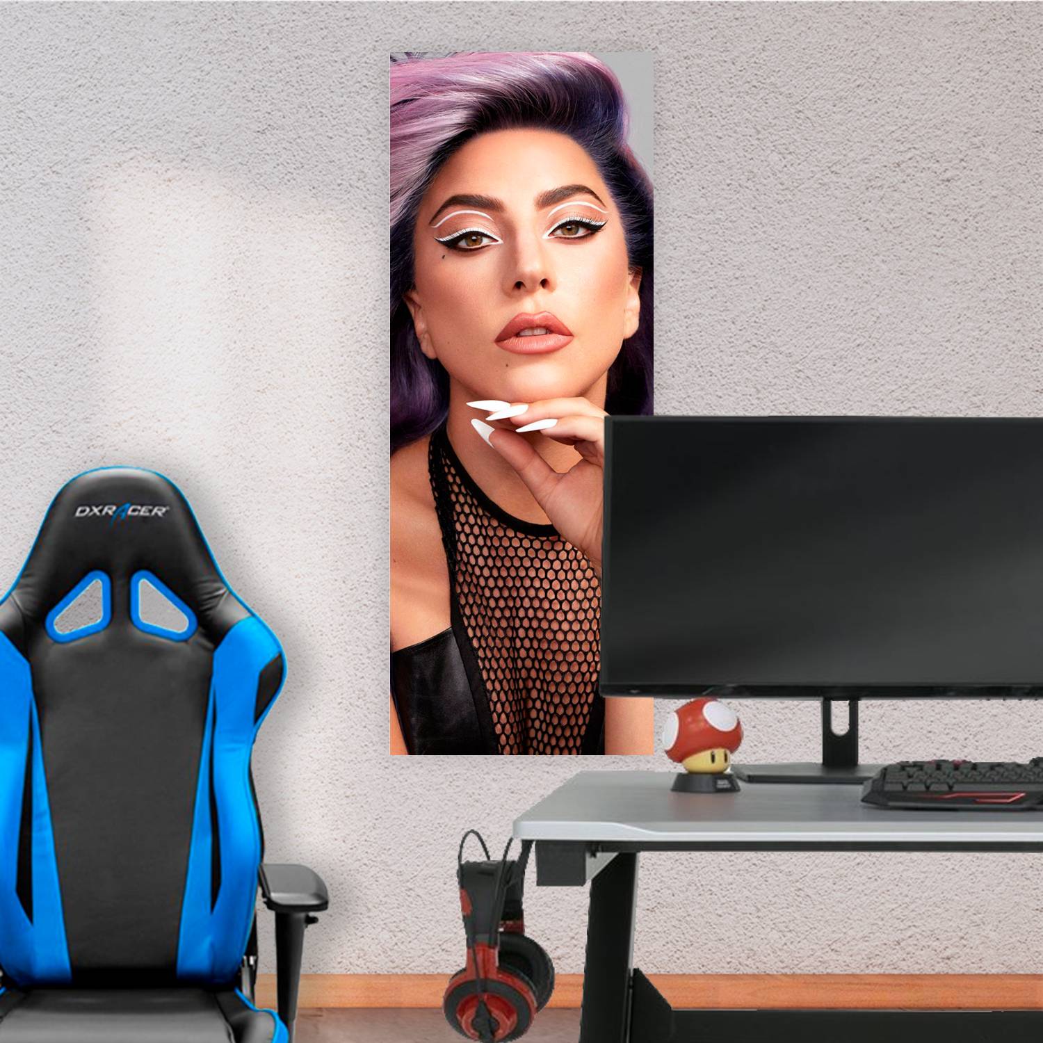Cuadro grande 30x80cm Lady Gaga de frente Musica