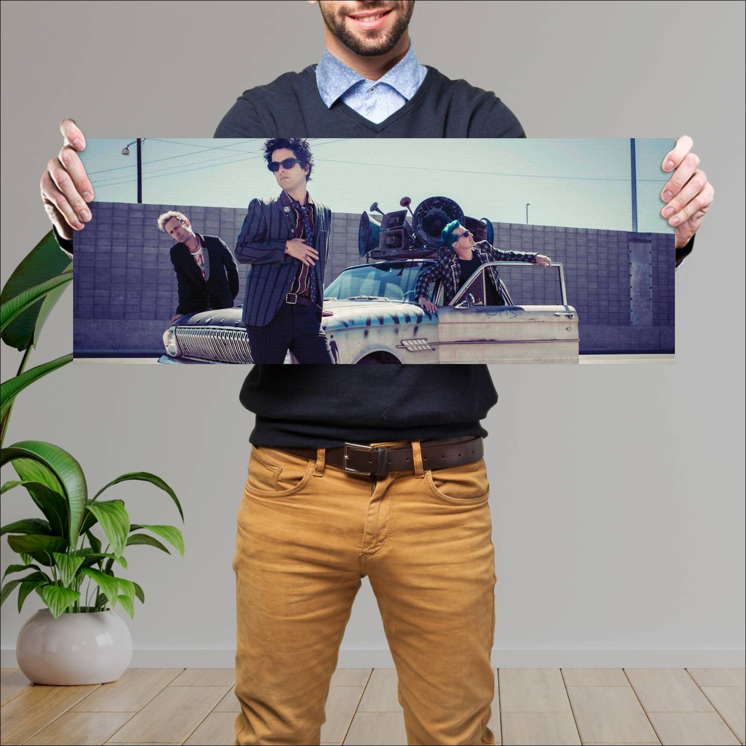 Cuadro grande 30x80cm Green Day Boulevard of Broken Dreams Musica